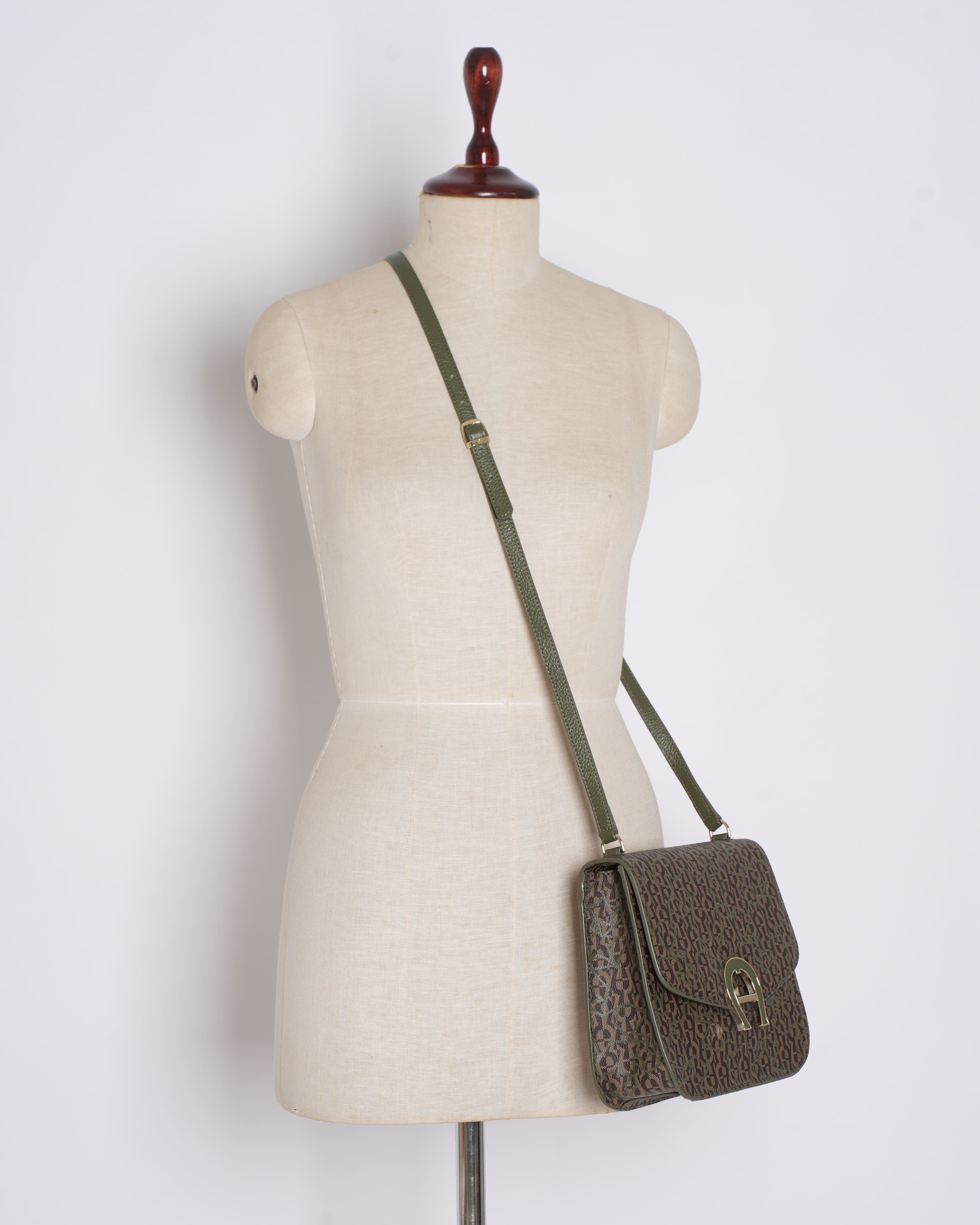 Aigner Monogram Crossbody Bag