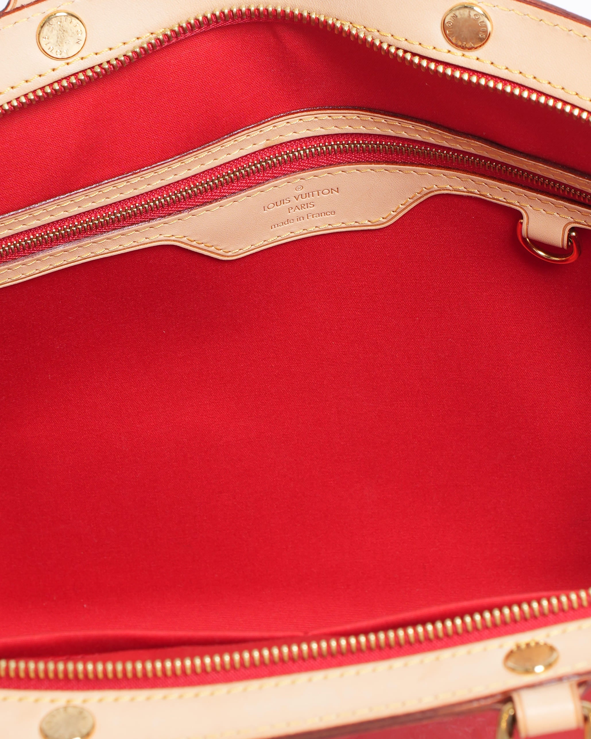 Louis Vuitton Rouge Grenadine Monogram Vernis MM Bag