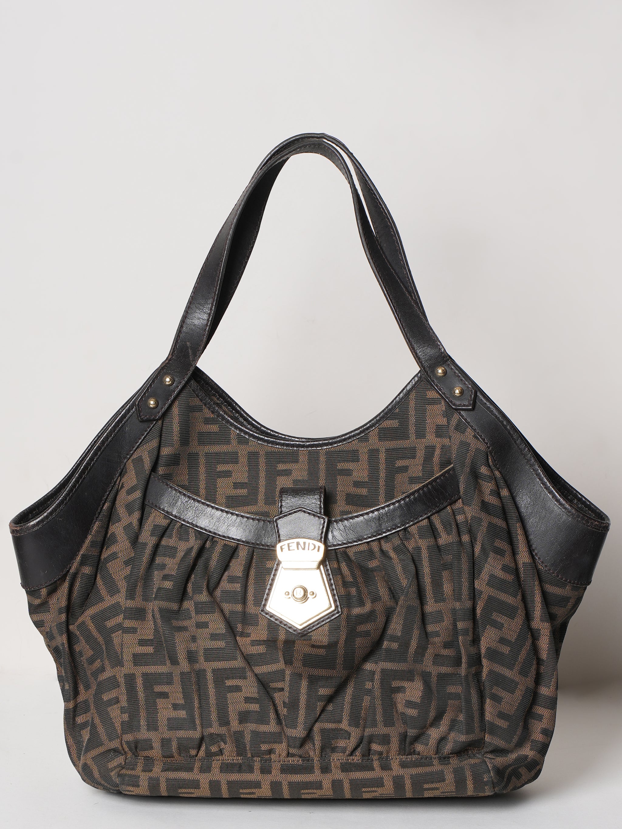 Fendi zucca canvas tote hotsell