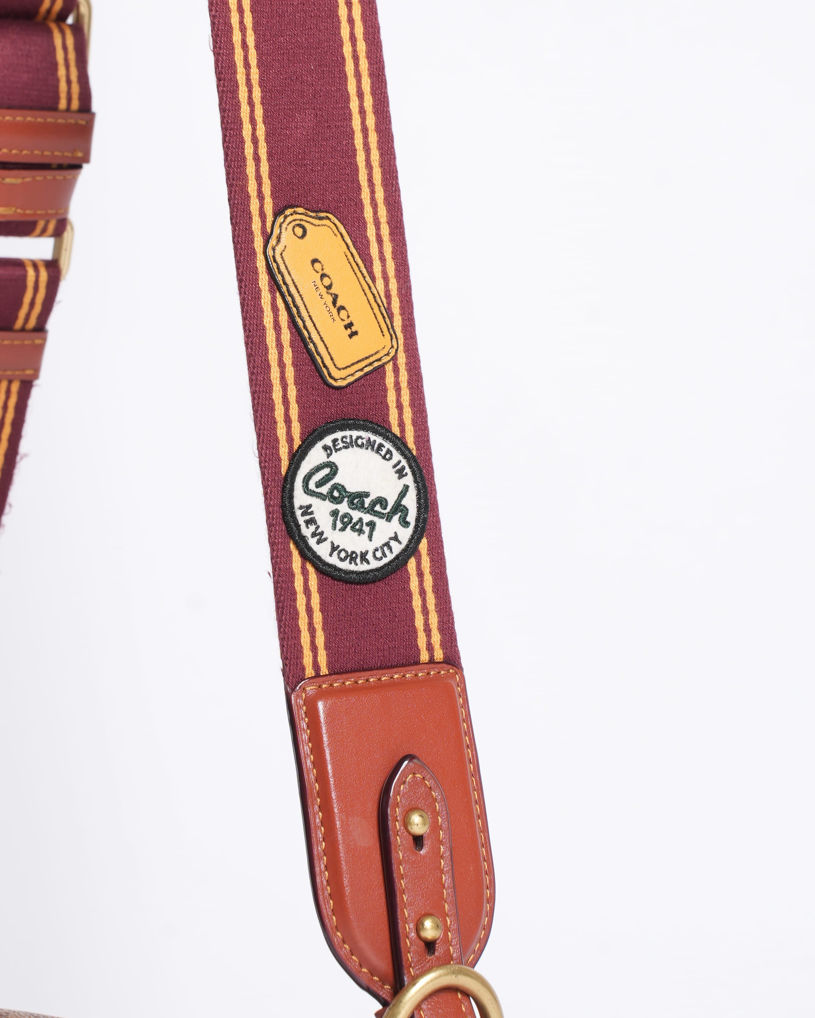 Coach Beat Shoulder Bag in Signature Canvas with Souvenir Patches