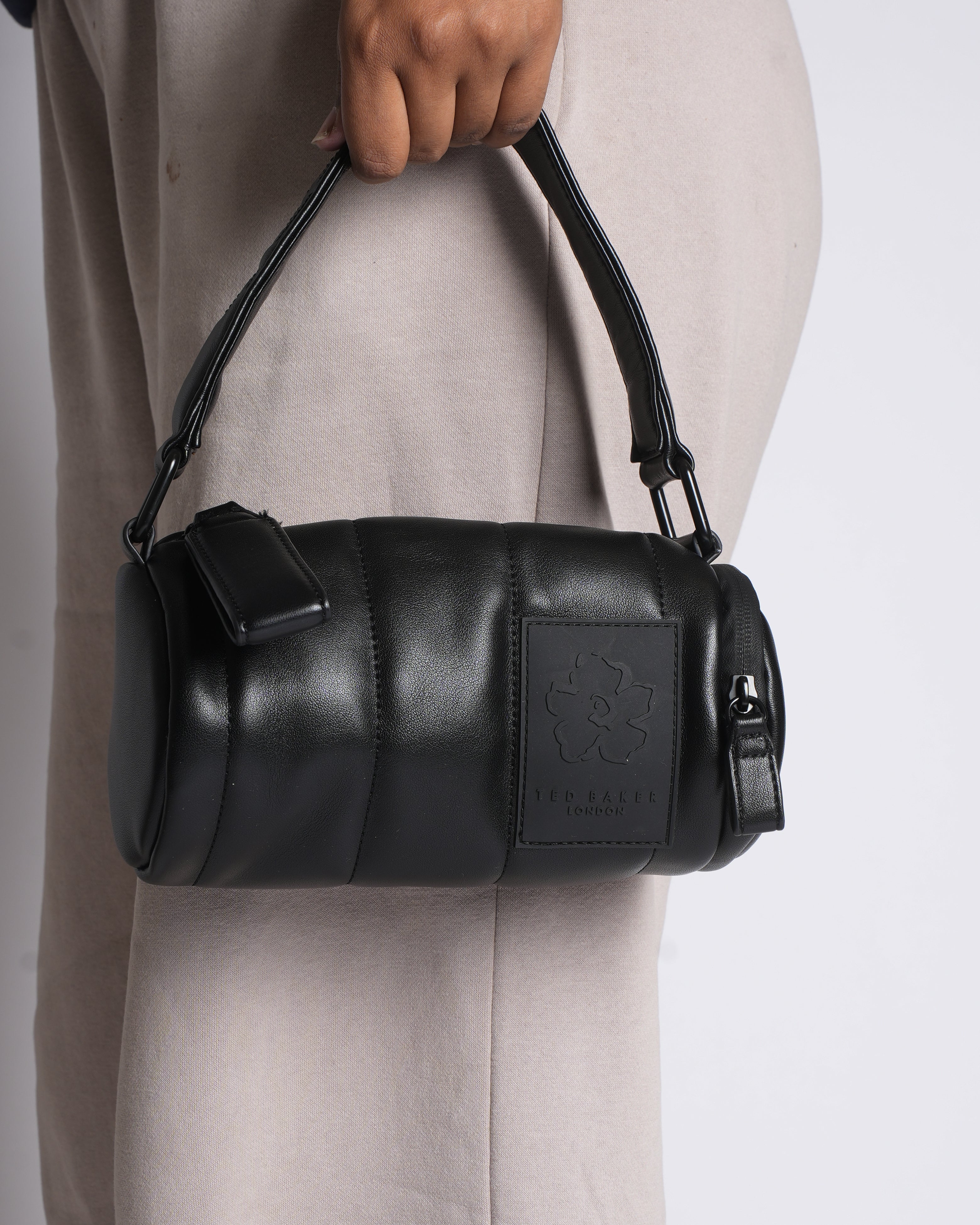 New Ted Baker Quilted Cylinder Shoulder Bag