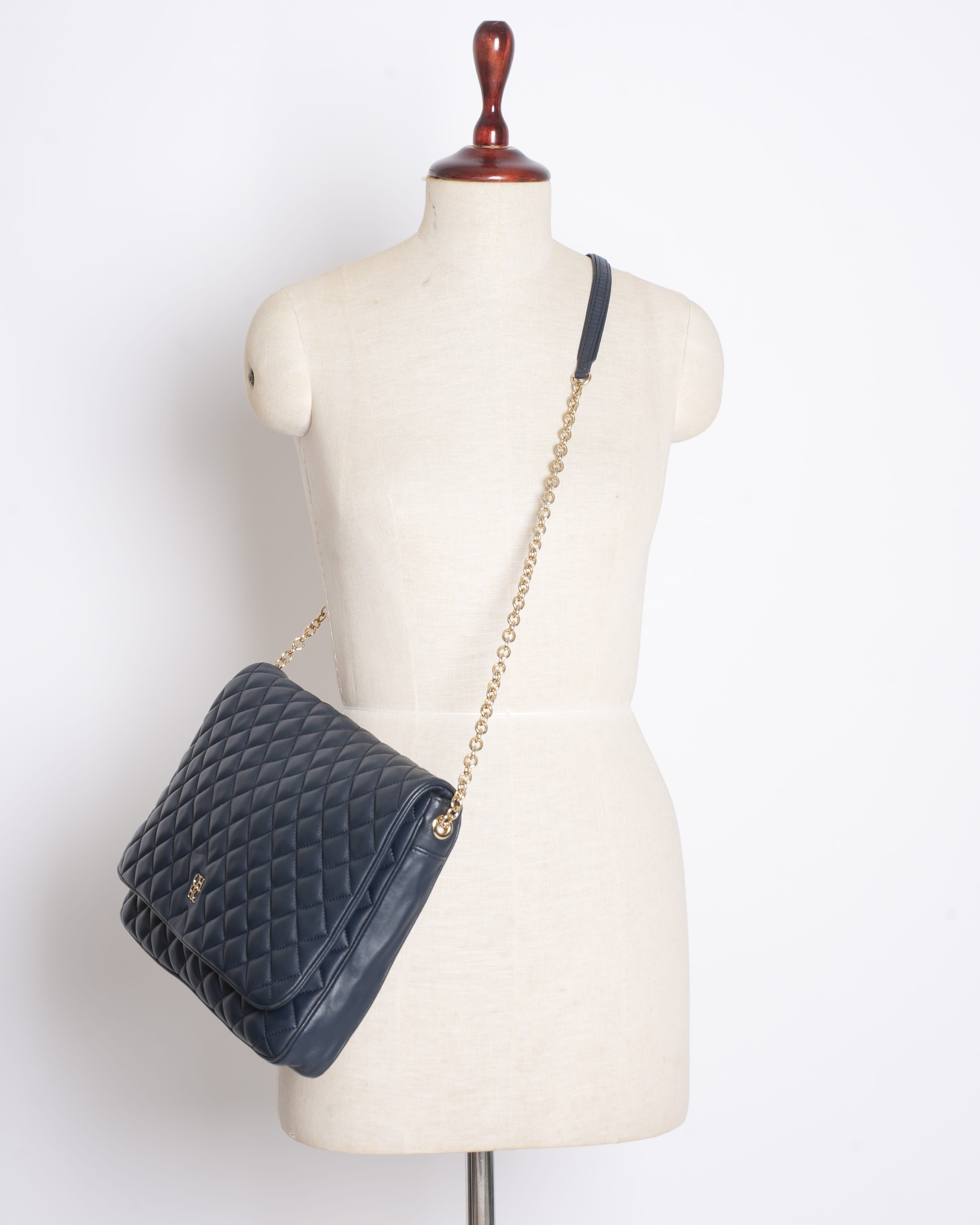 Carolina Herrera Quilted Crossbody Bag in Black