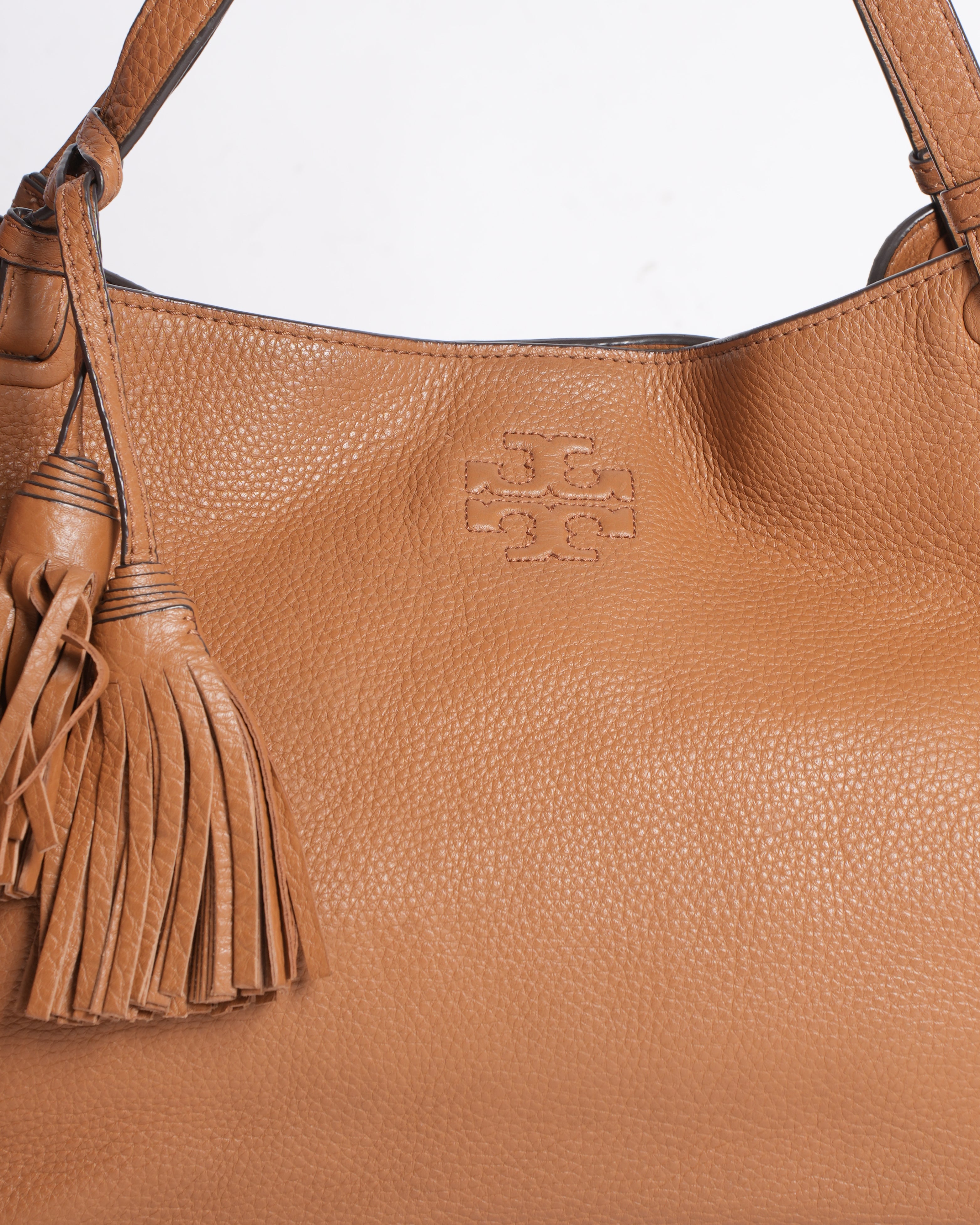 Tory Burch Brown Leather Thea Center Tote