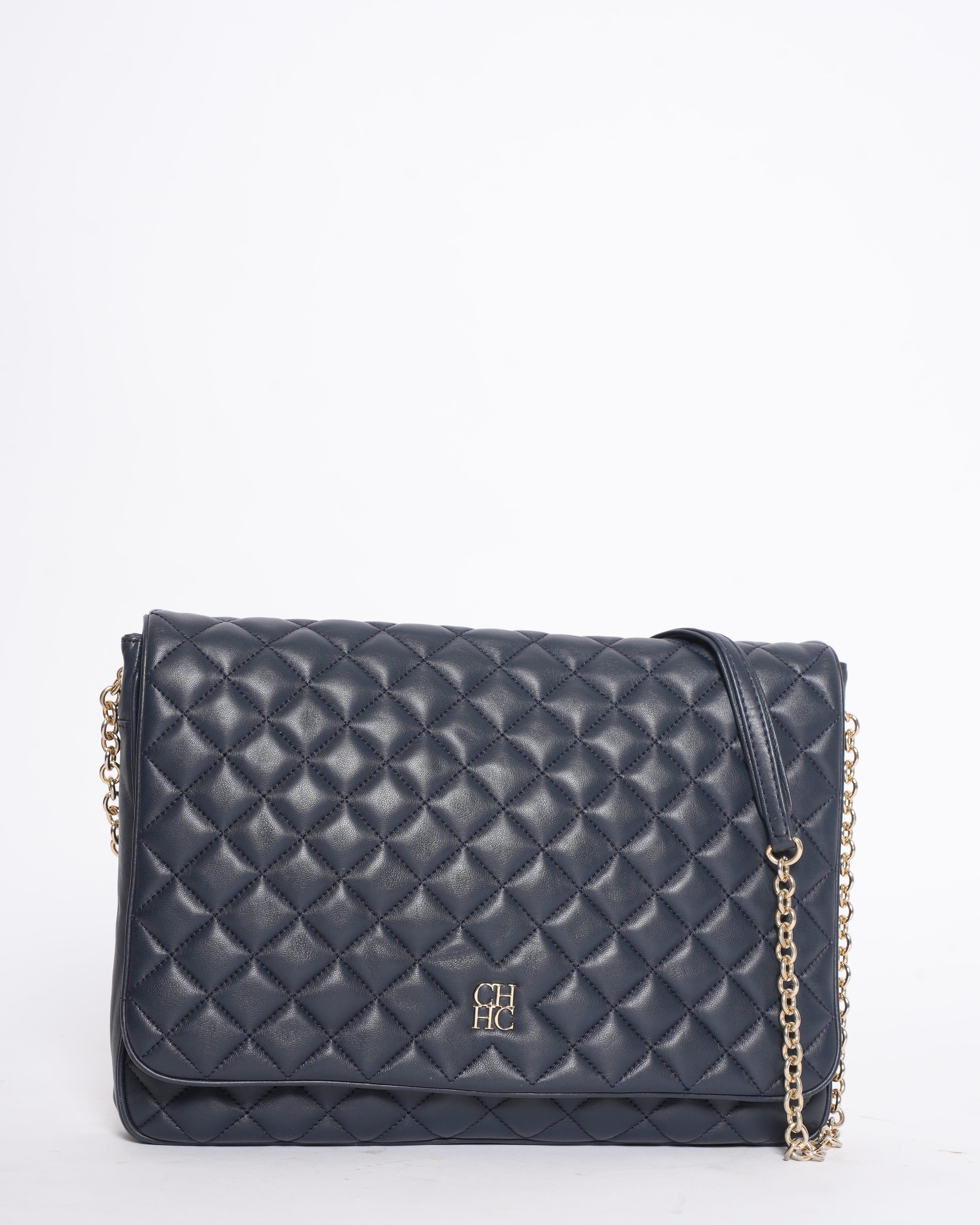 Carolina Herrera Quilted Crossbody Bag in Black