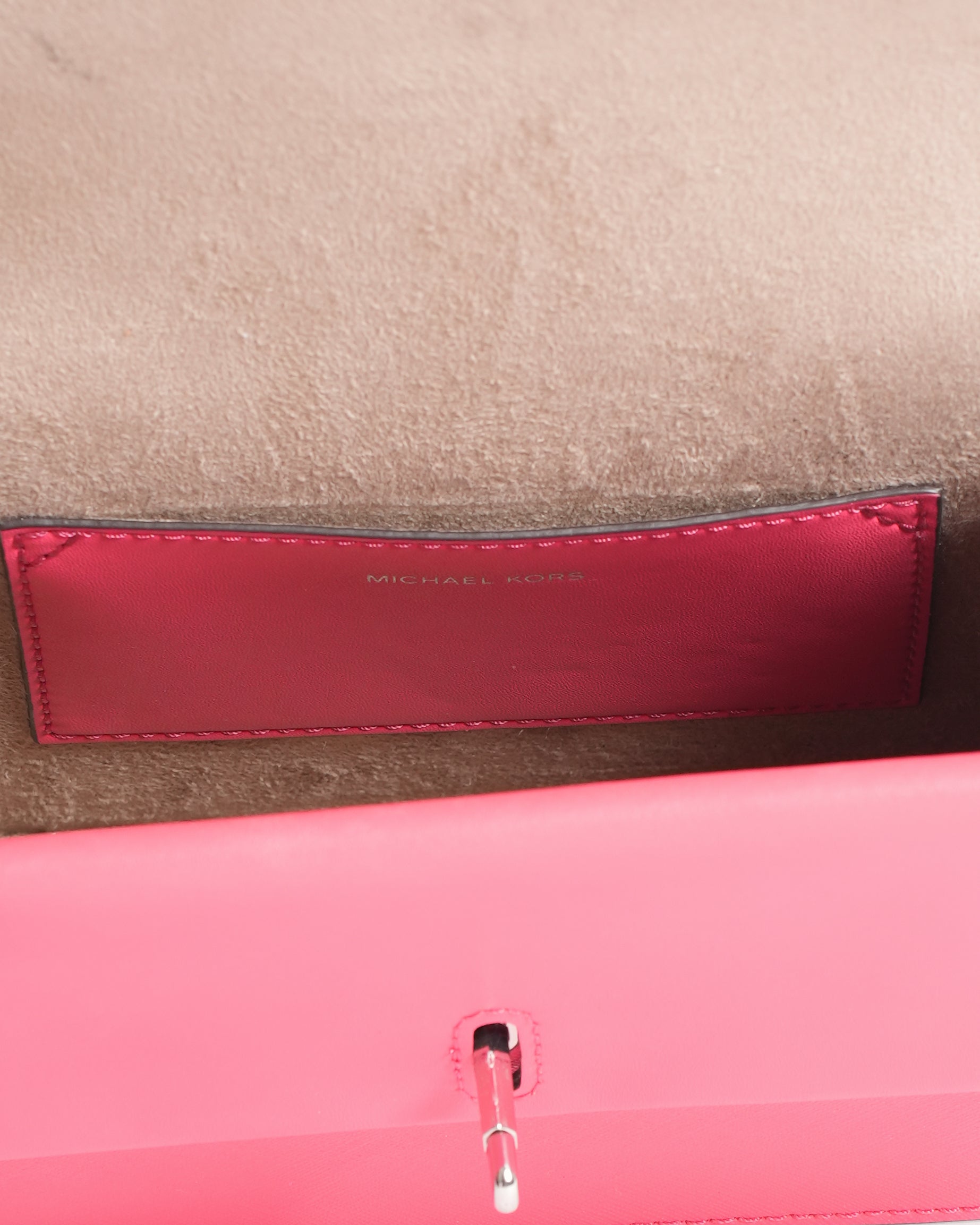 New Michael Kors Flap Crossbody In Hot Pink