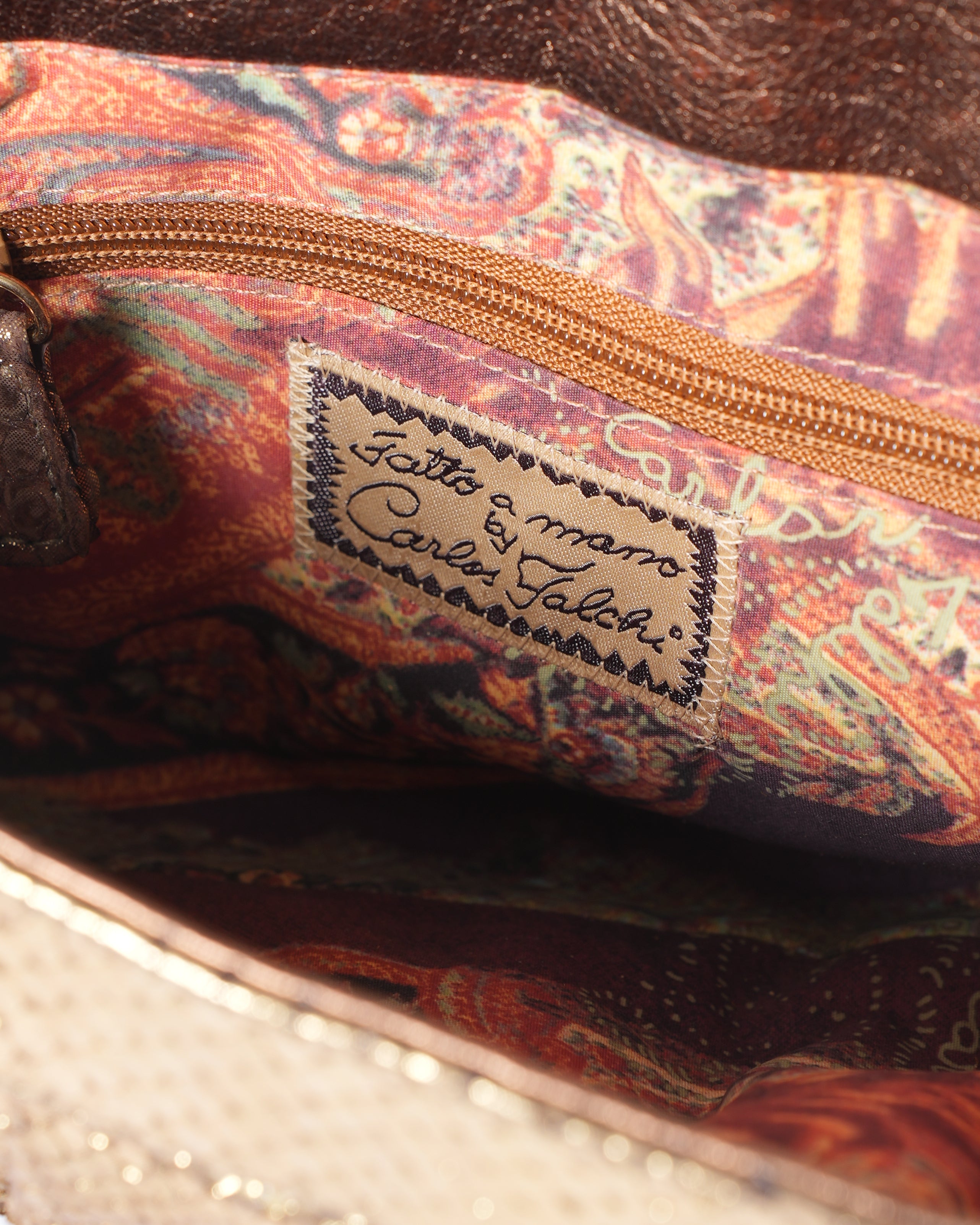 Carlos falchi Golden Shoulder Bag