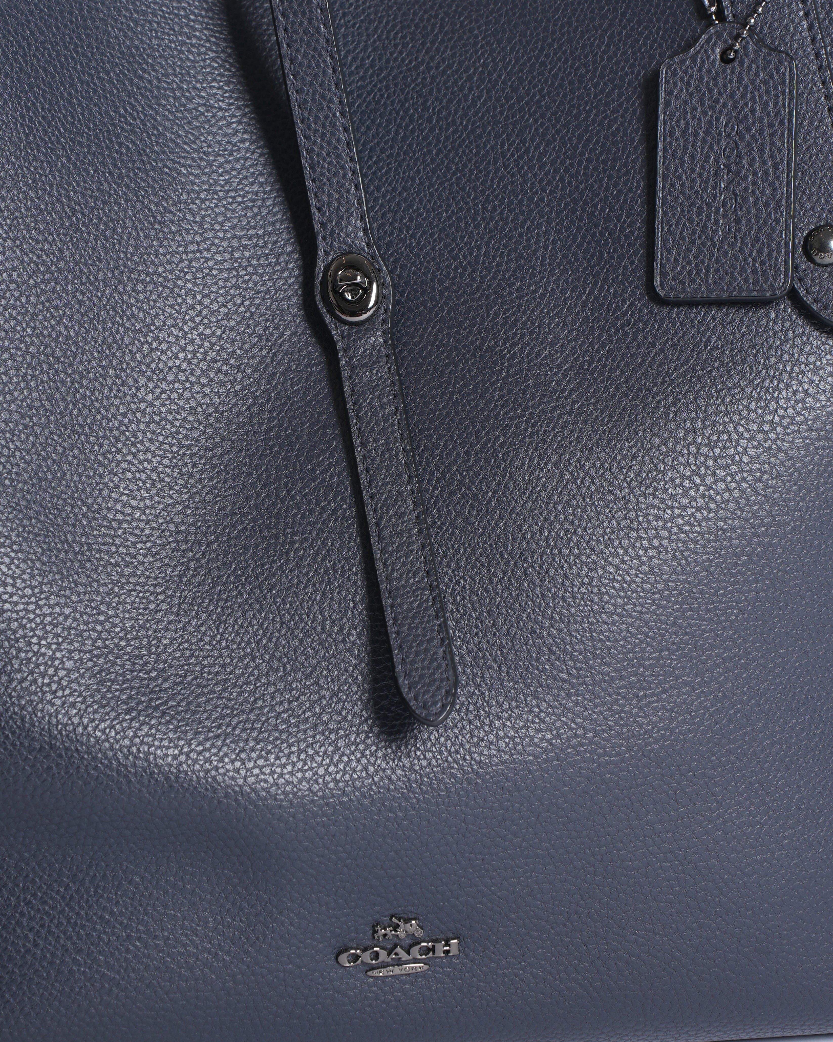 Coach navy teal market tote