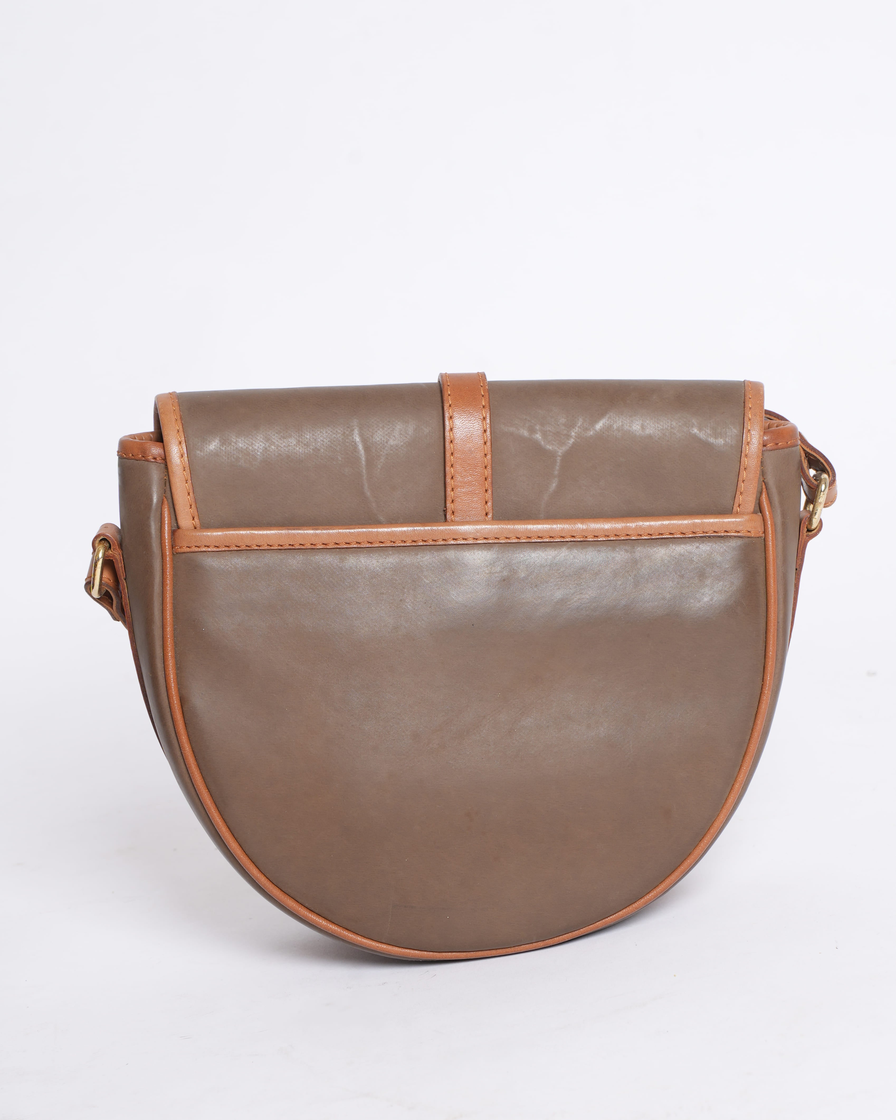 Vintage Pierre Balmain Calfskin Leather Duffle Bag with Small Shoulder Bag