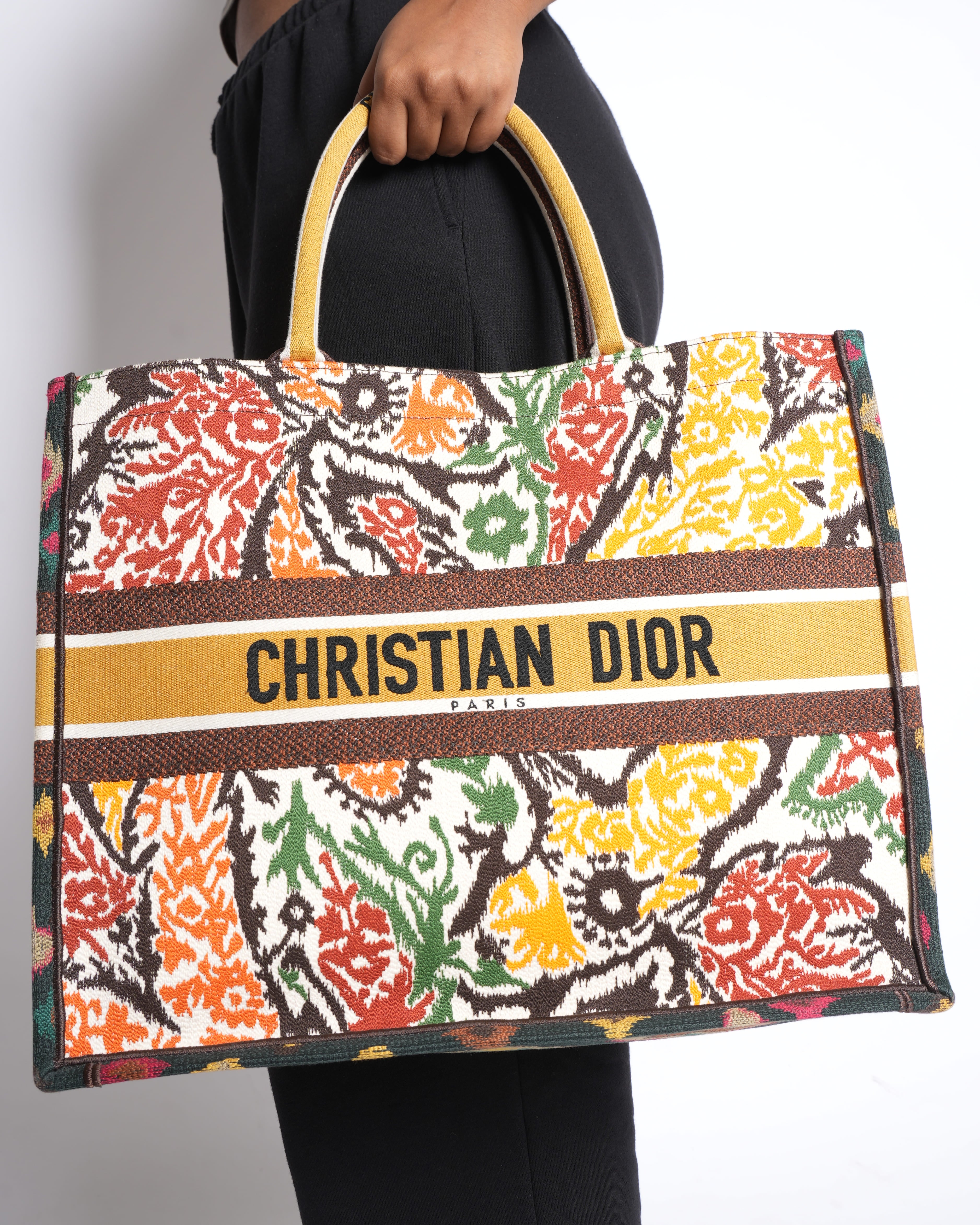 New Christian Dior Large Book Tote in Multicolour Paisley