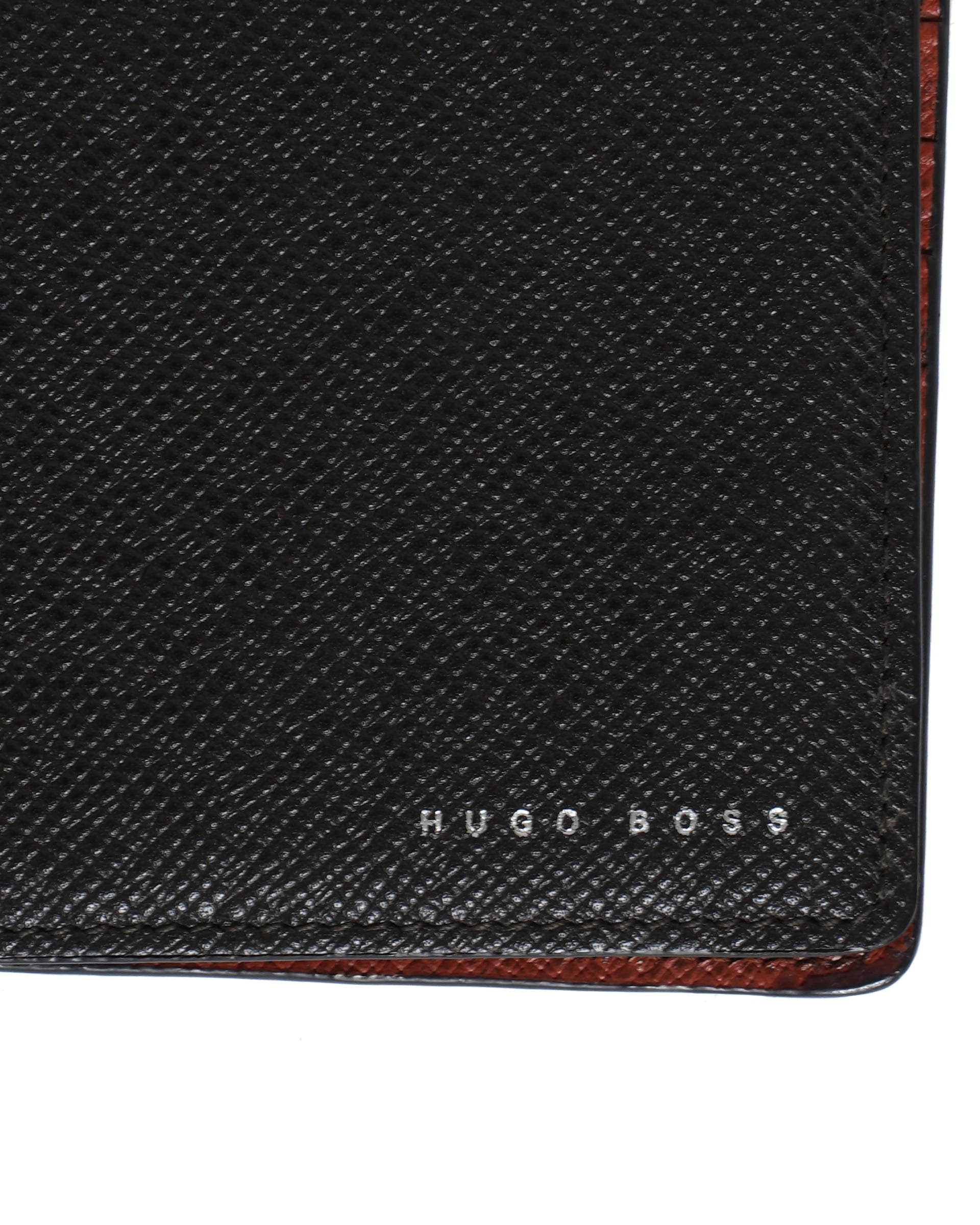 Hugo Boss Textured Black Bi-Fold Wallet