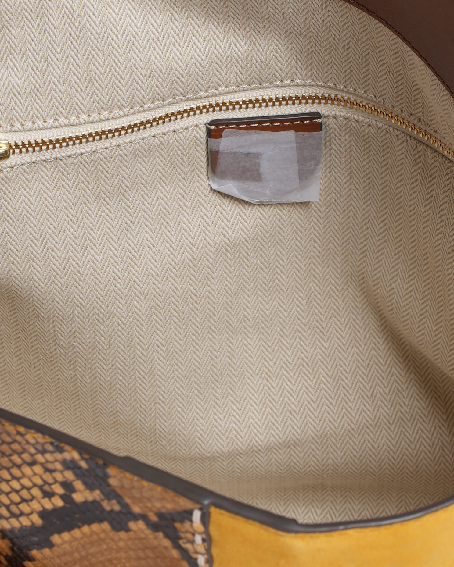New Tory Burch McGraw Snake-Embossed Leather & Suede Hobo Bag