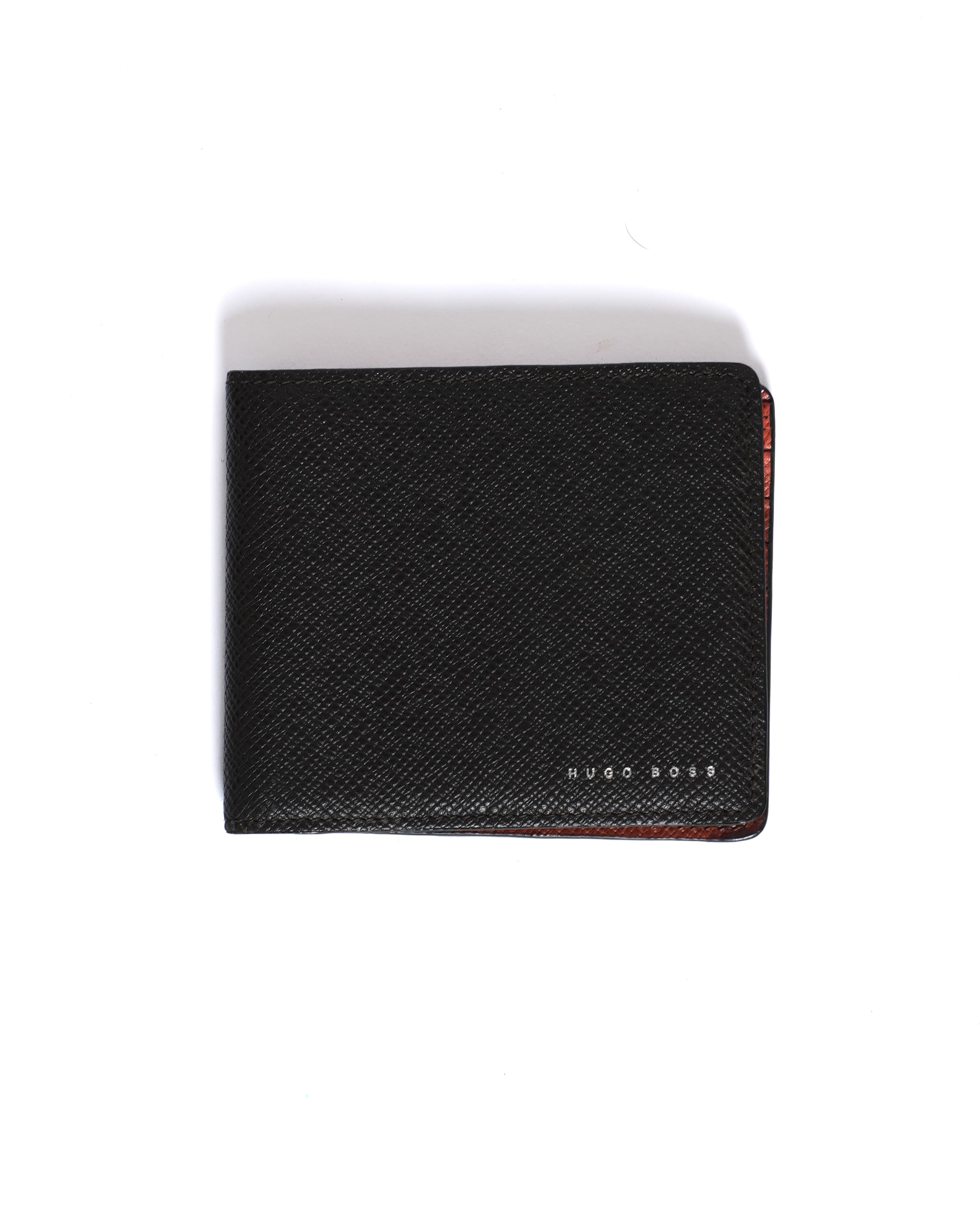Hugo Boss Textured Black Bi-Fold Wallet