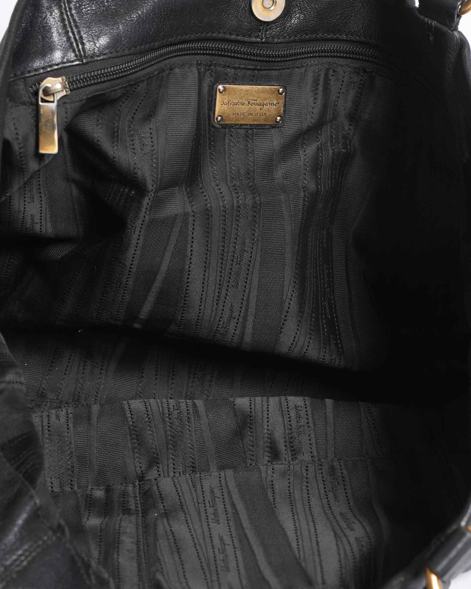 Salvatore Ferragamo Bow Tote In Black