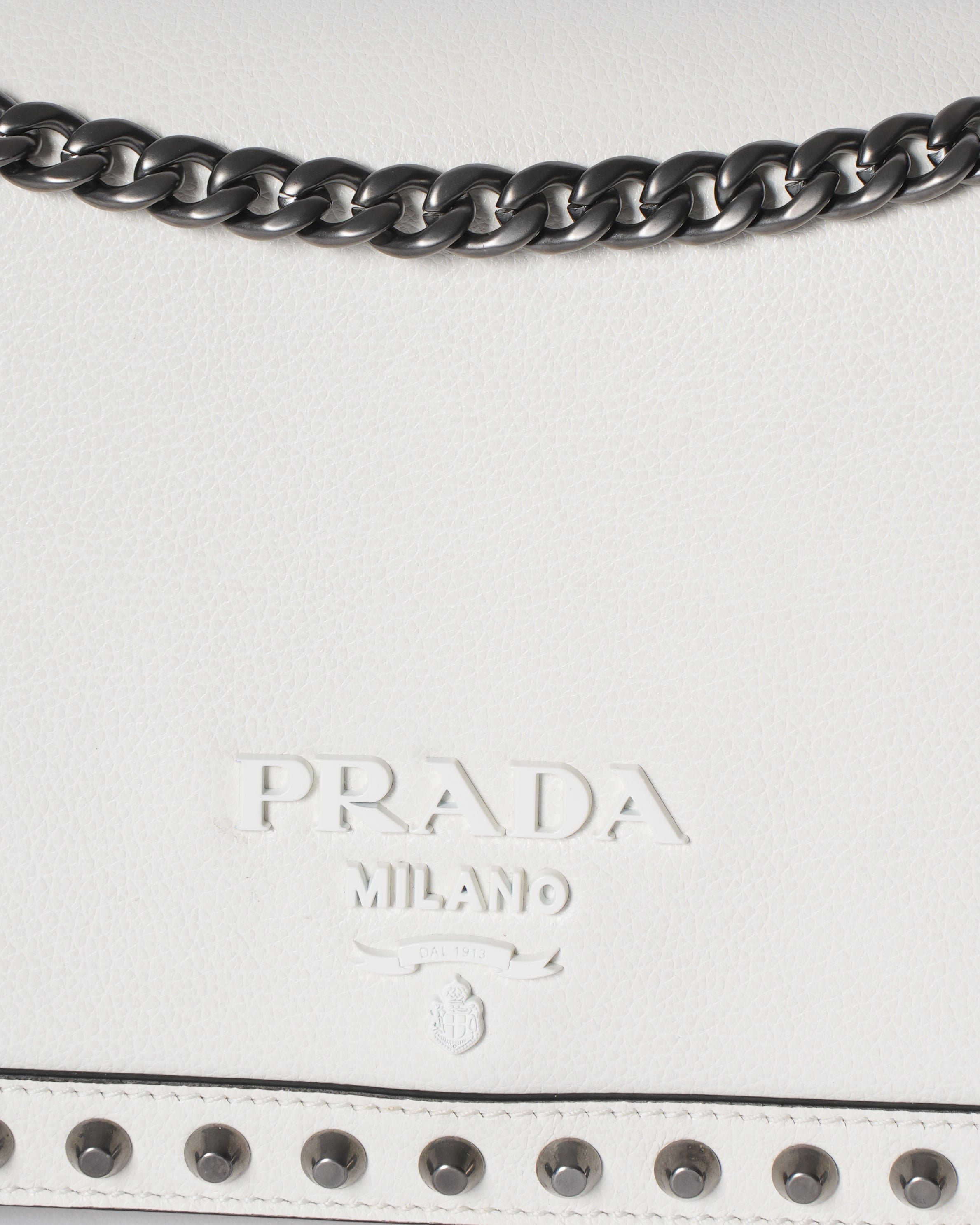 Prada Bag on Chain In White