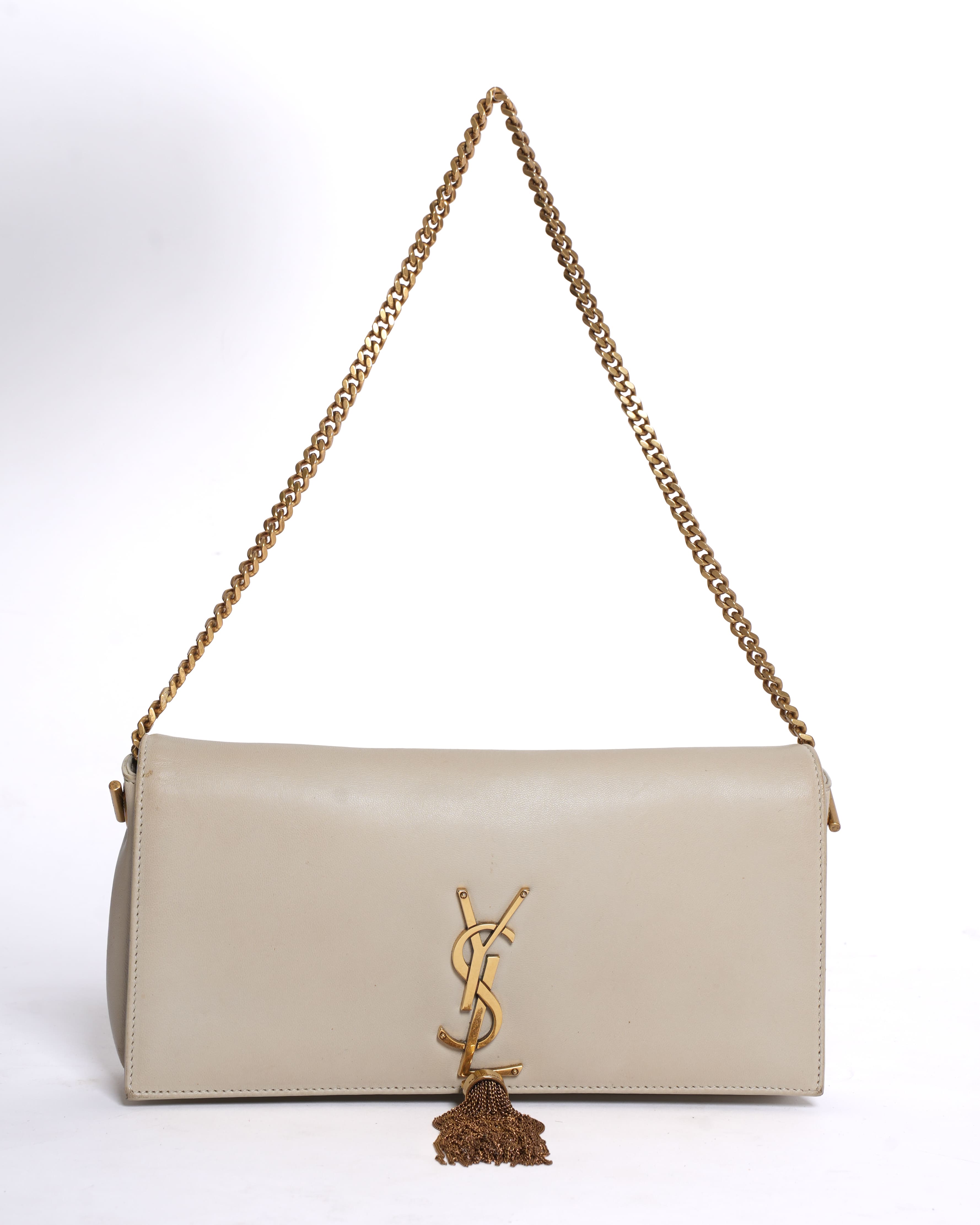Saint Laurent Kate Crossbody in White