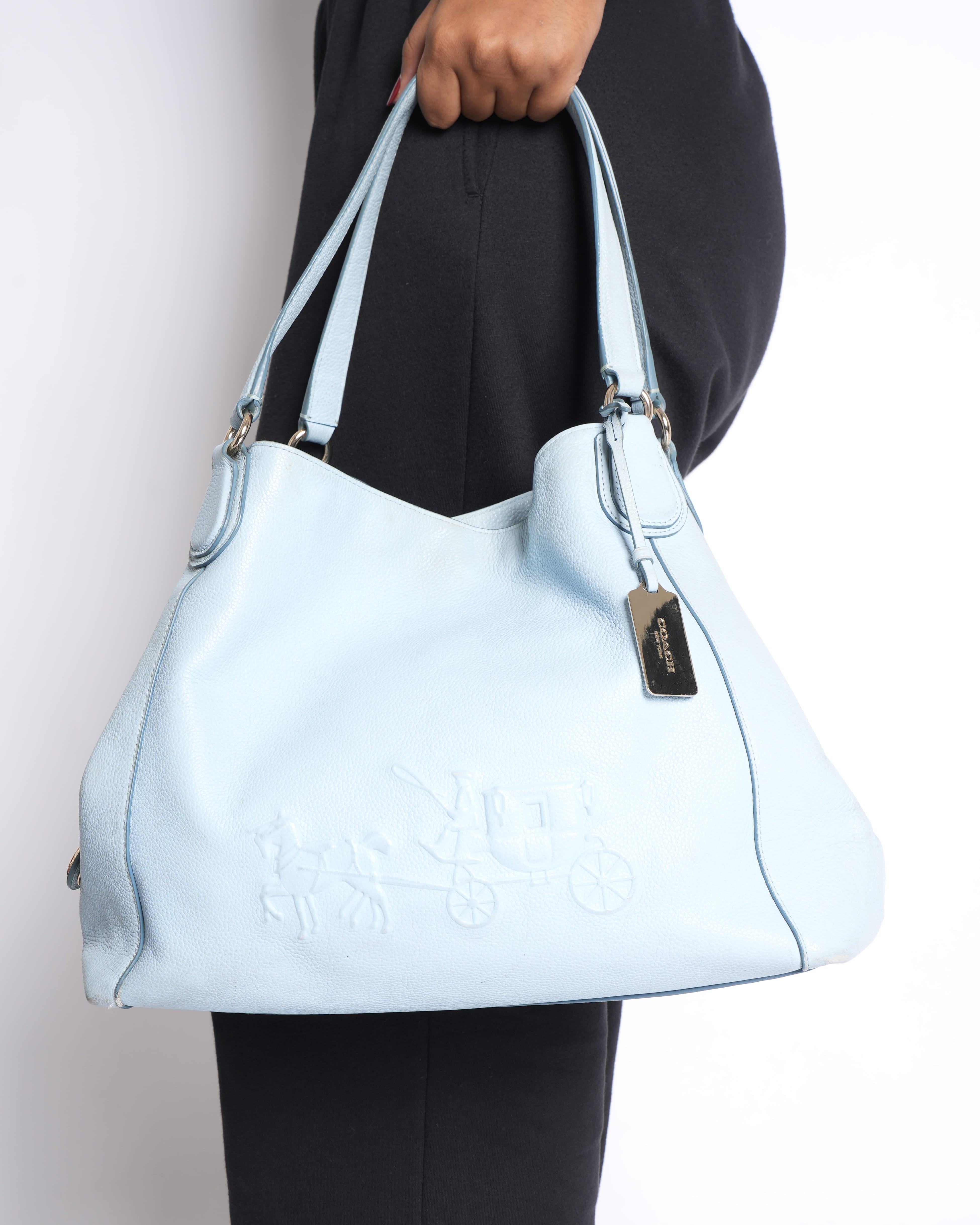 Coach Edie Shoulder Bag in Dusky Blue