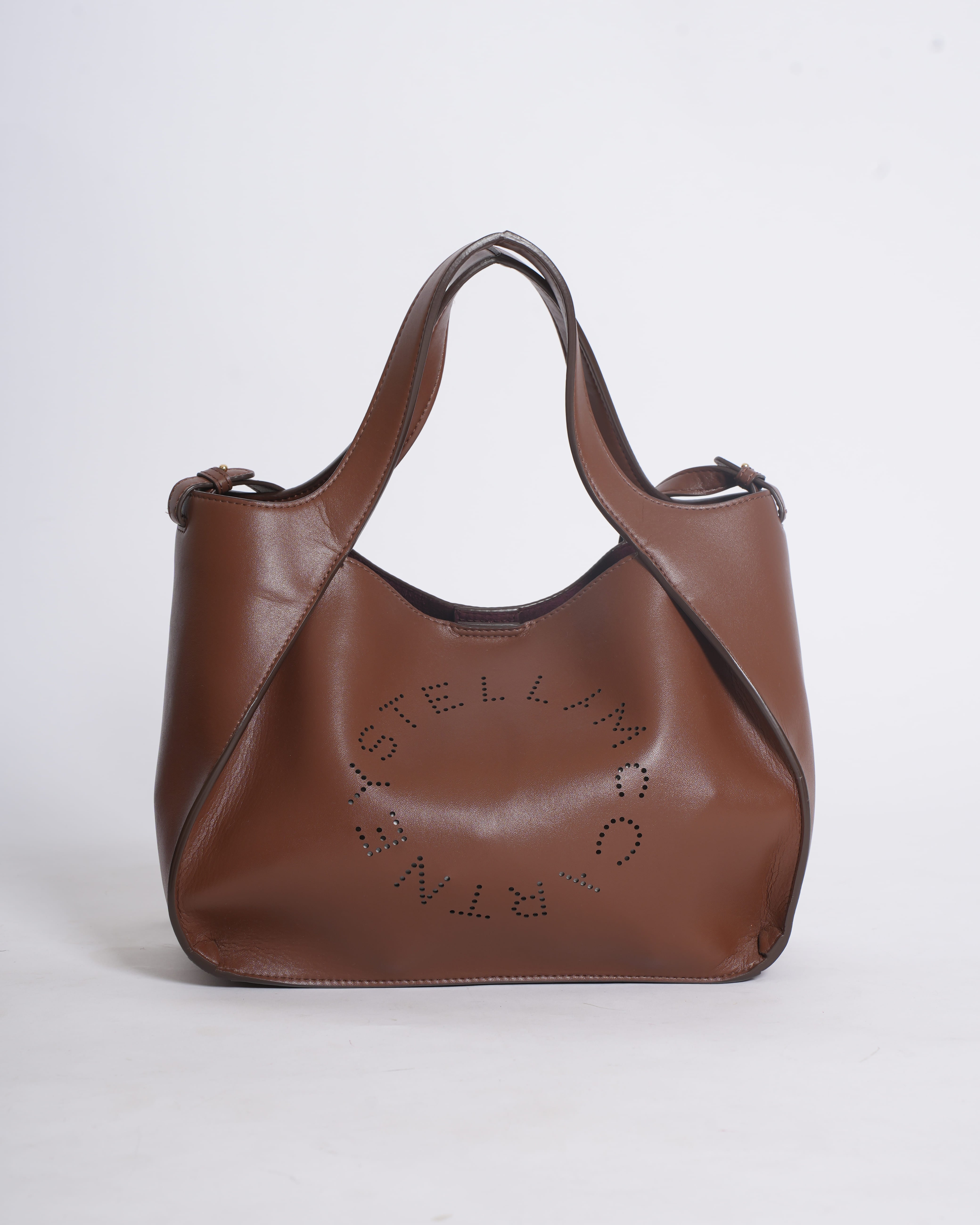 Stella McCartney Logo Tote Bag in Brown