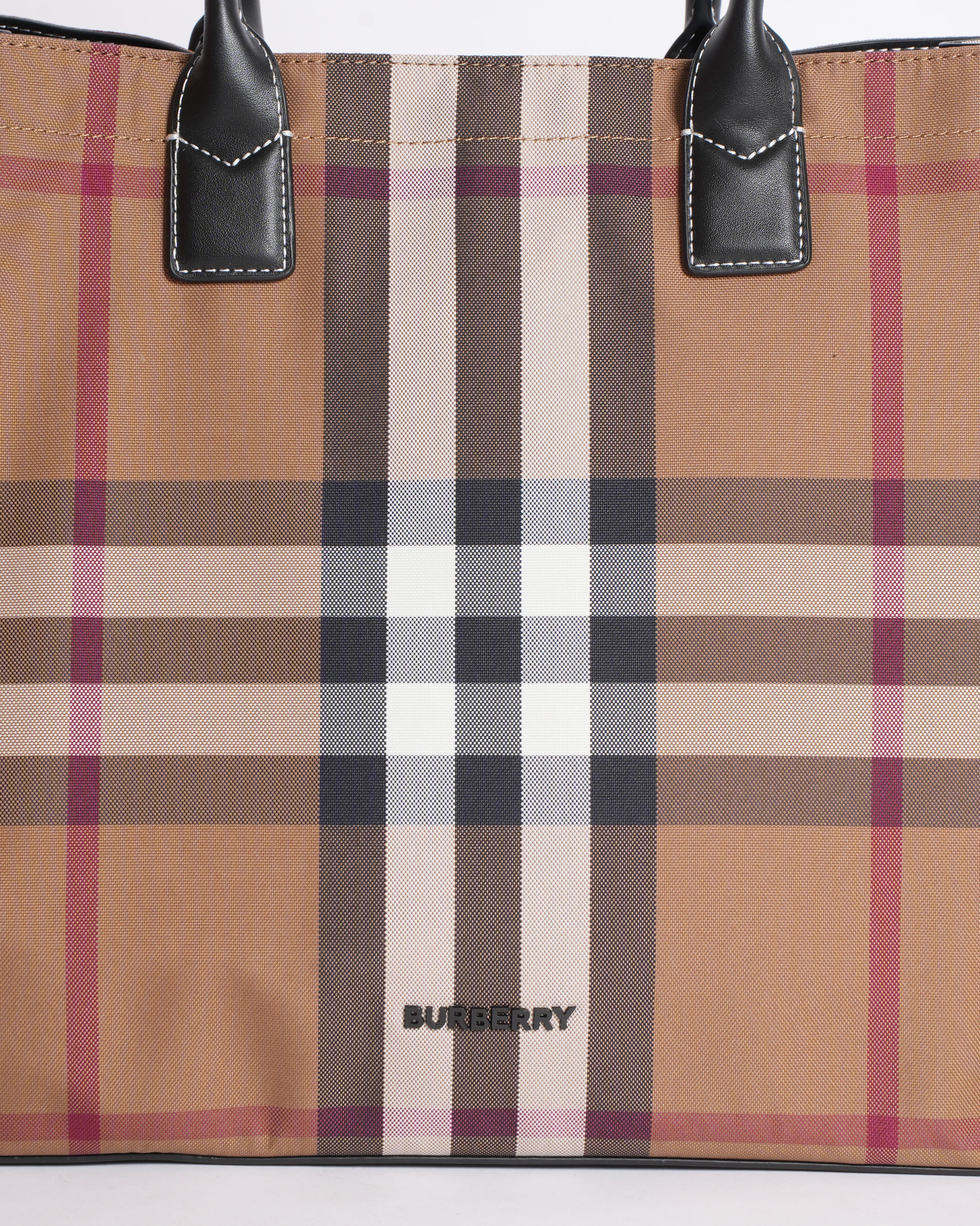 Burberry Beige Check Denny Tote