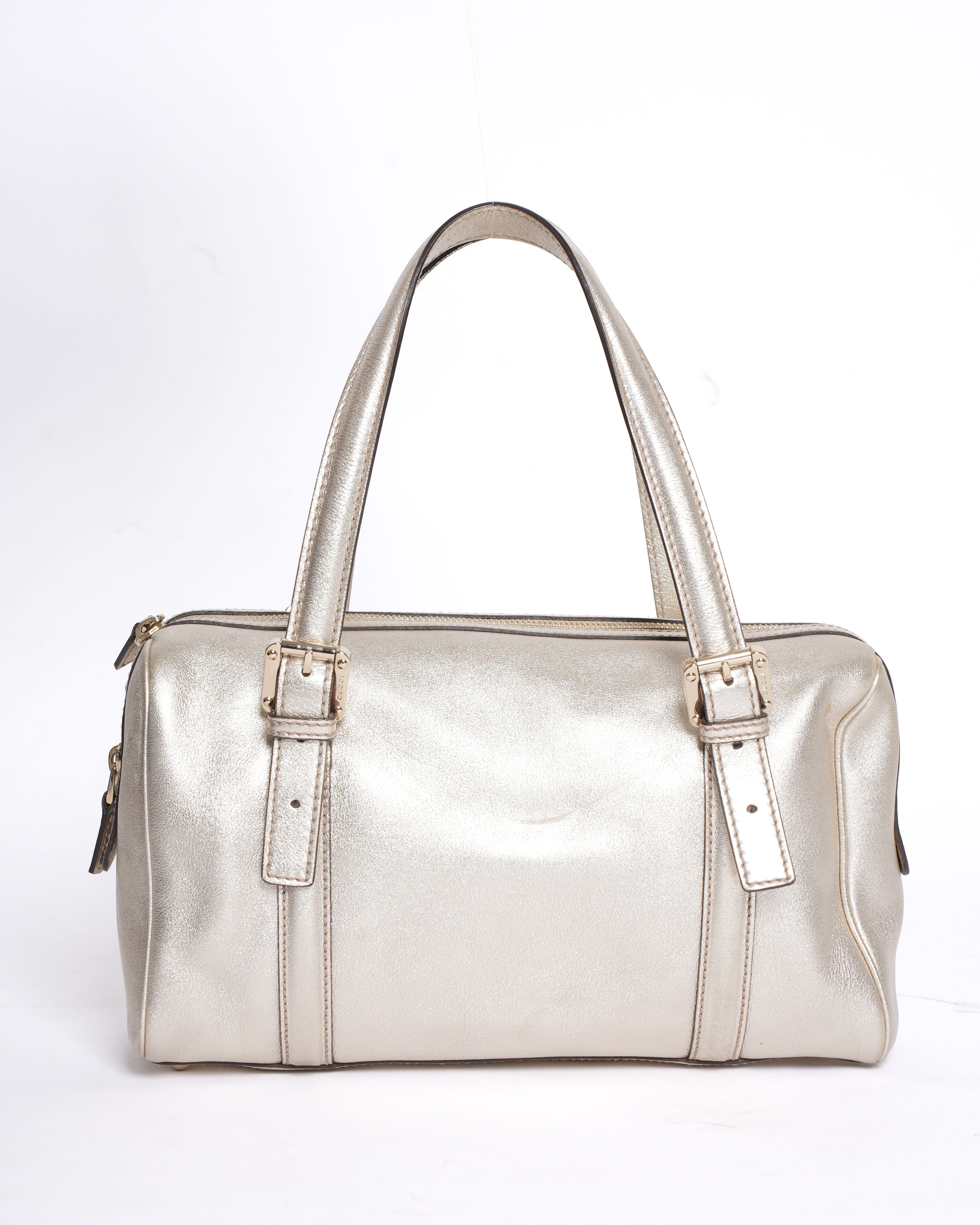 Gucci Gold-Tone Britt Boston Shoulder Bag