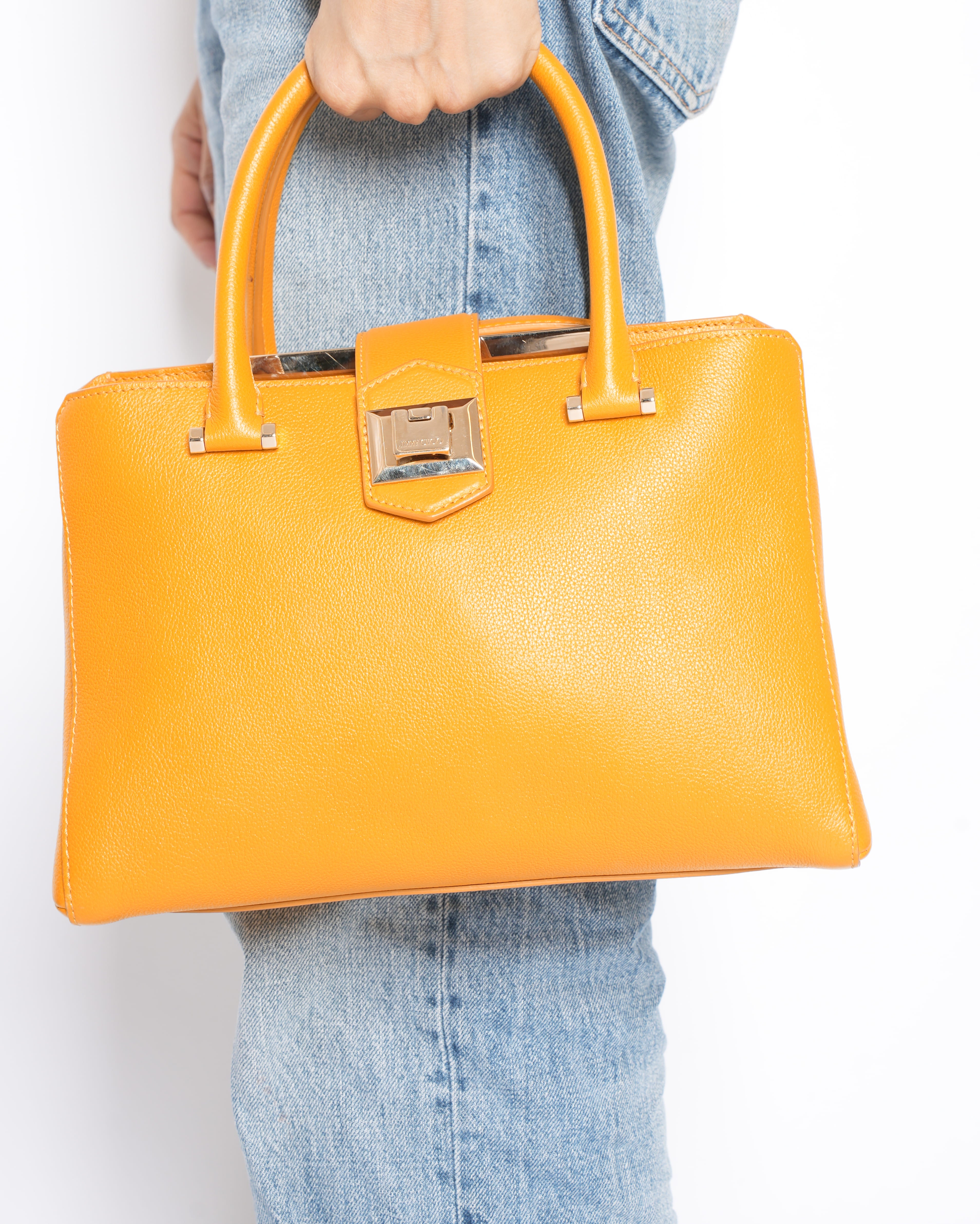 Jimmy Choo Top Handle Yellow Bag