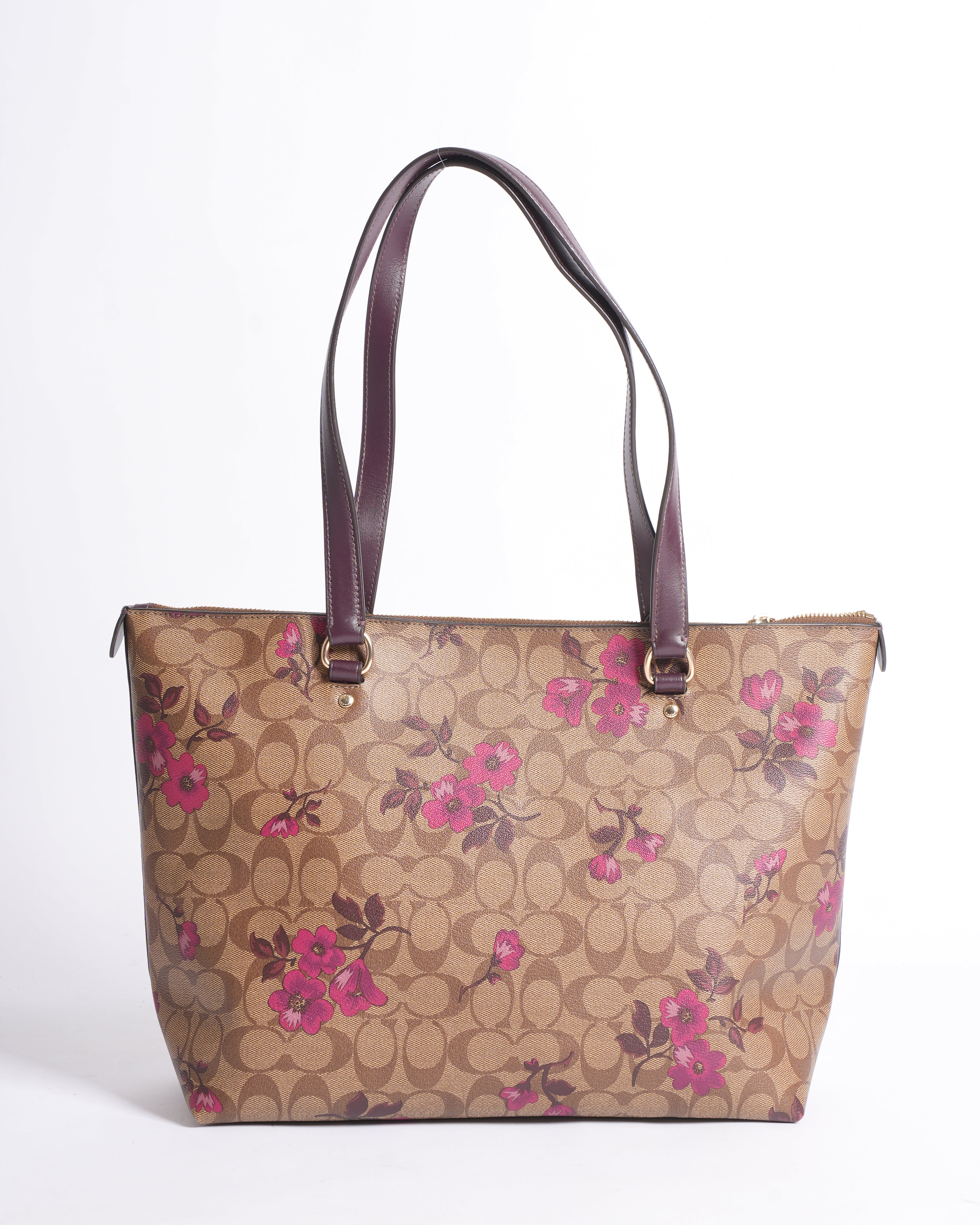 Coach gallery tote in signature canvas with victorian floral print