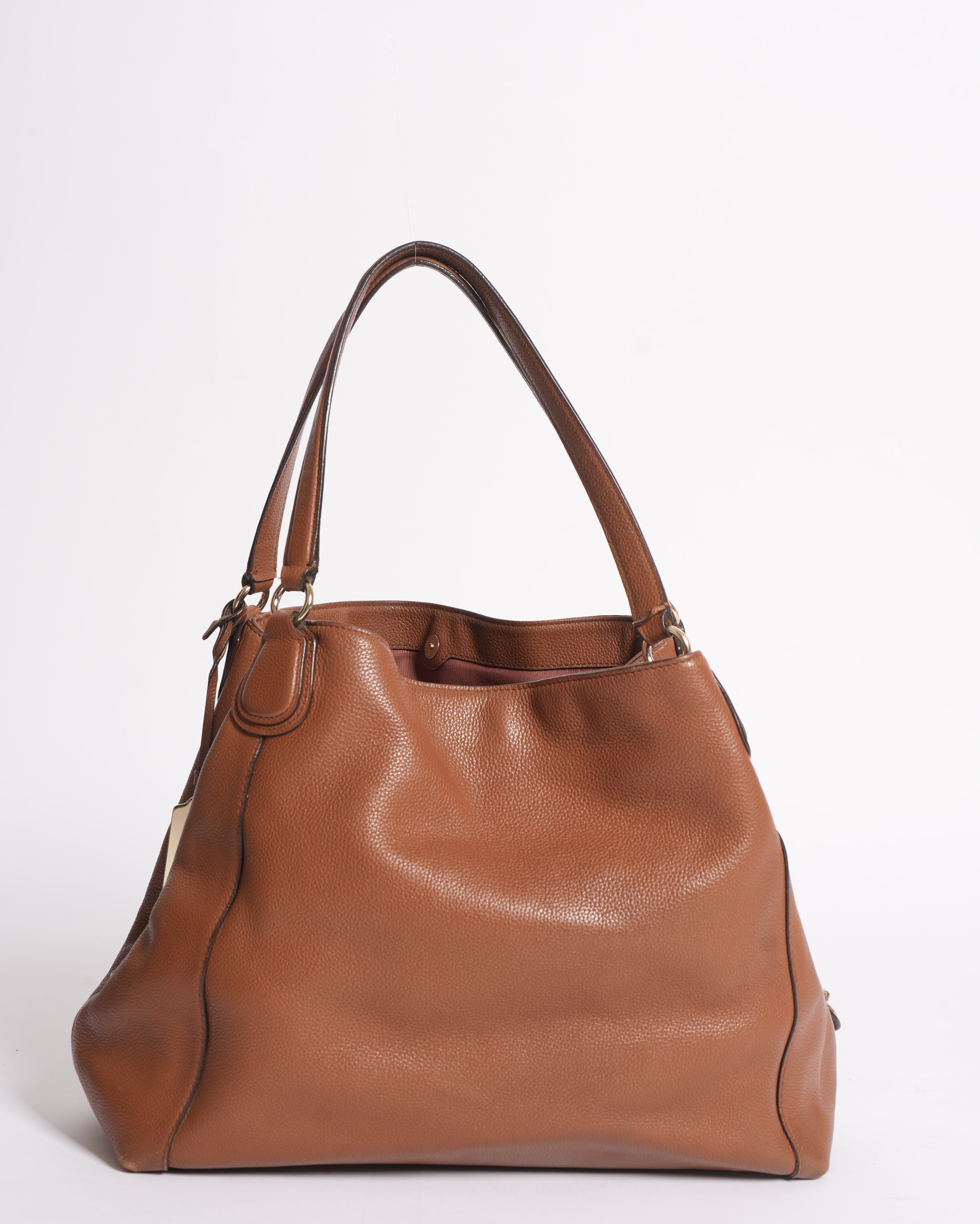 Coach brown leather eddie shoulder bag