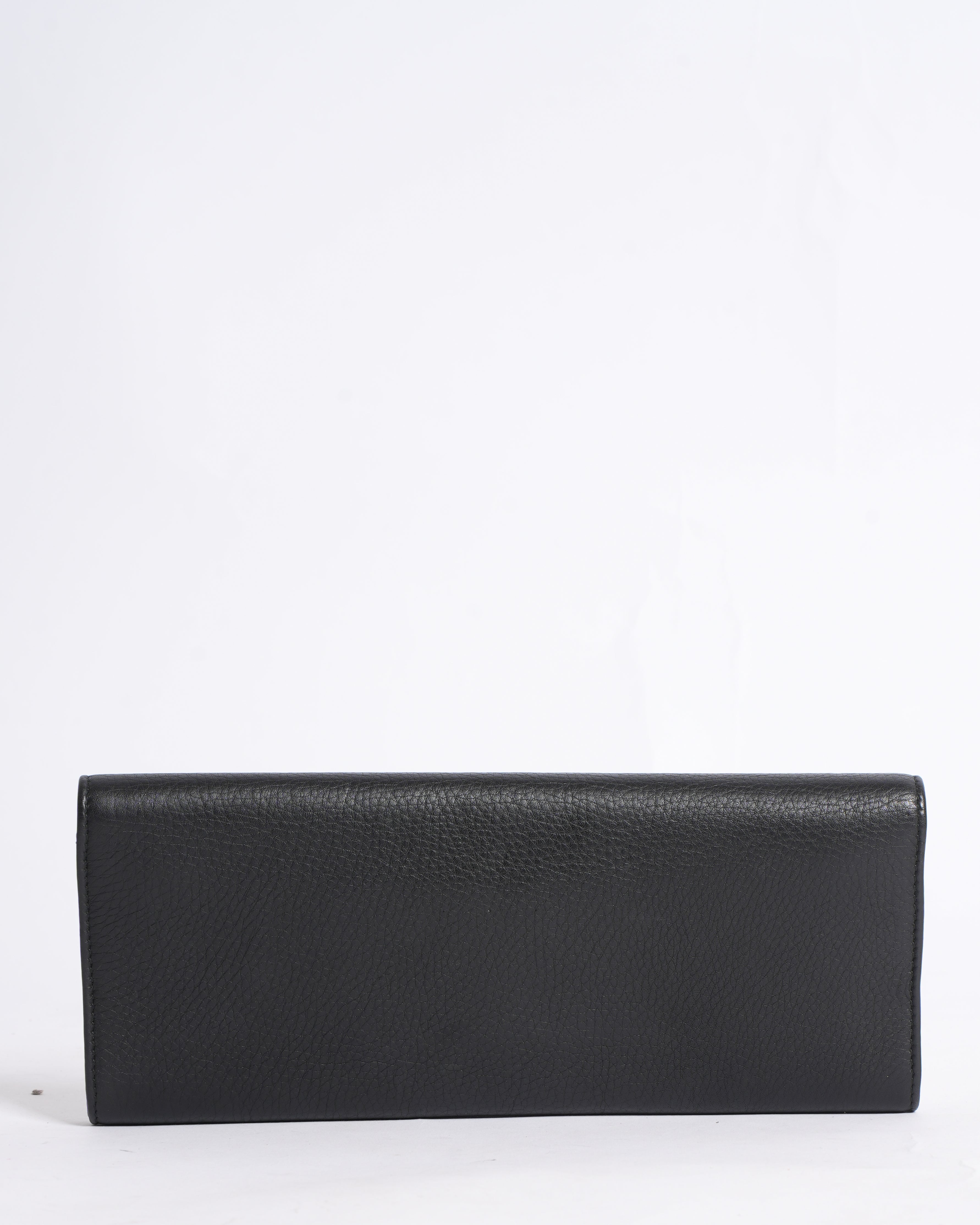 GUCCI BLACK LEATHER CLUTCH BAG