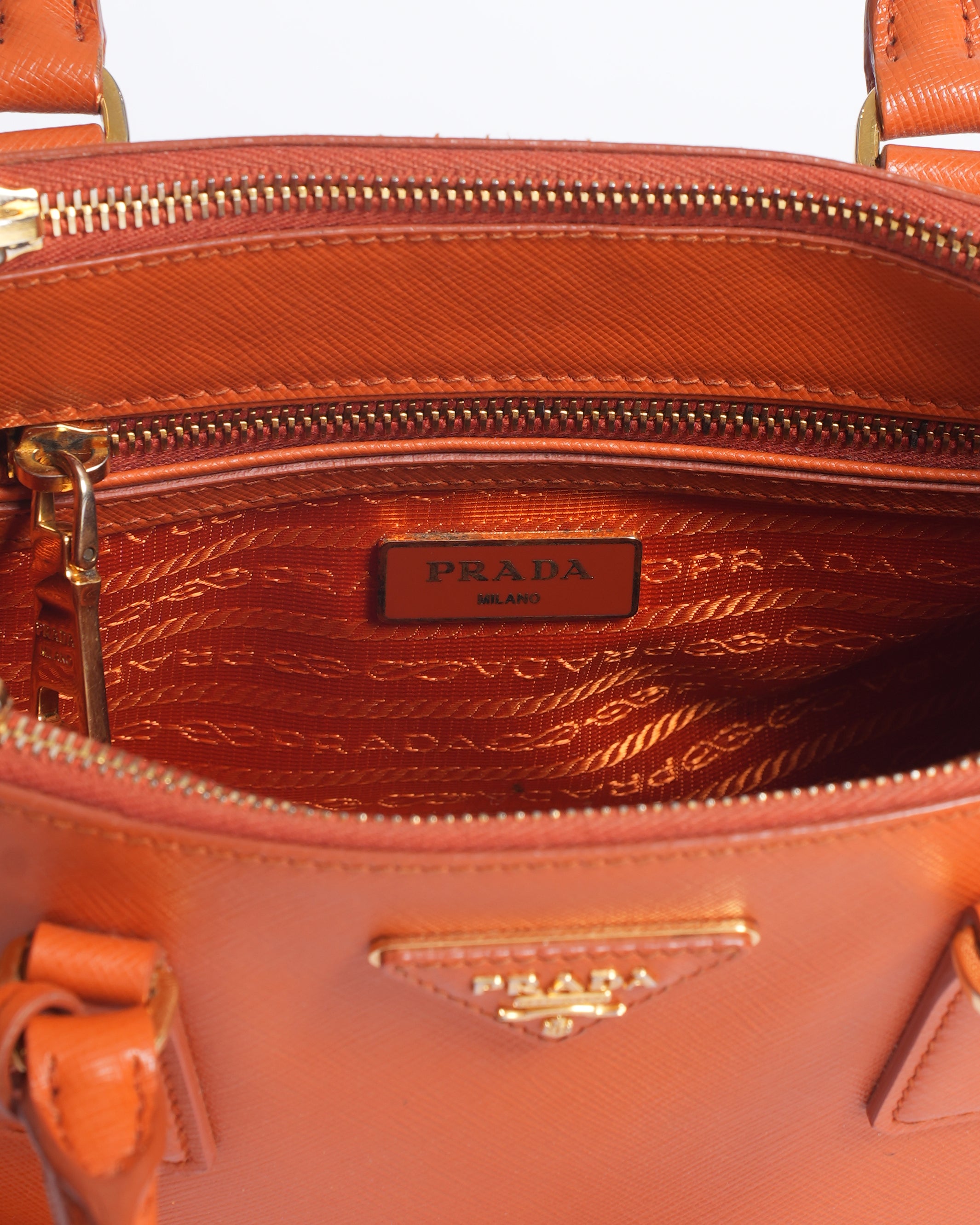 Prada Small Galleria Saffiano Leather Bag with Crossbody Strap