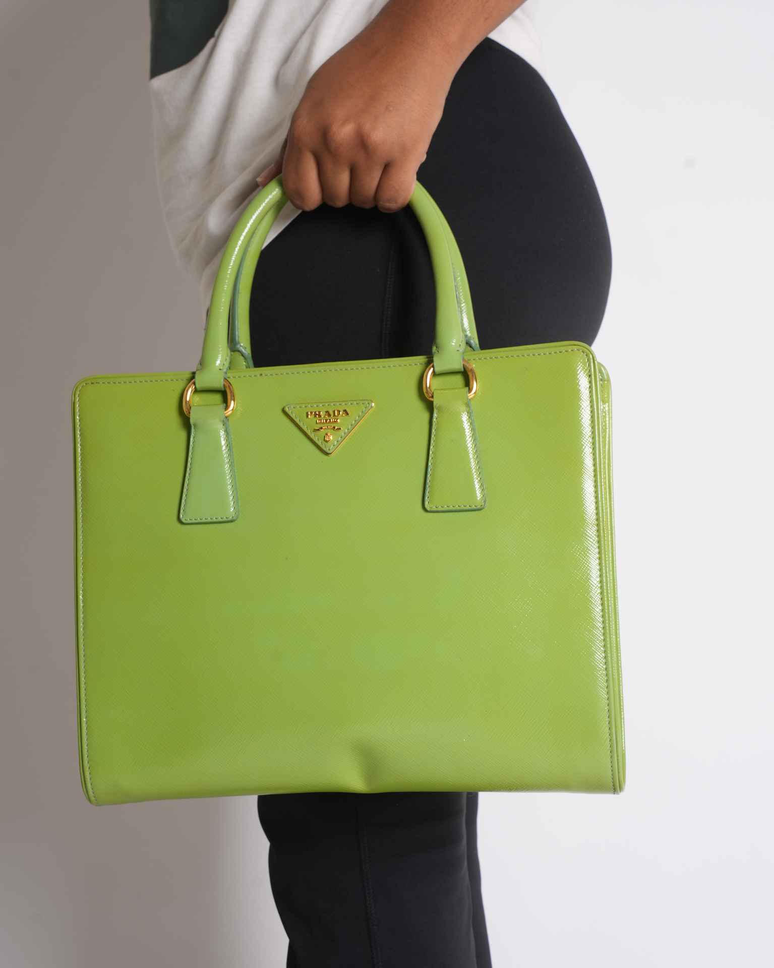 New Prada Medium Aqua Galleria Saffiano Leather Bag