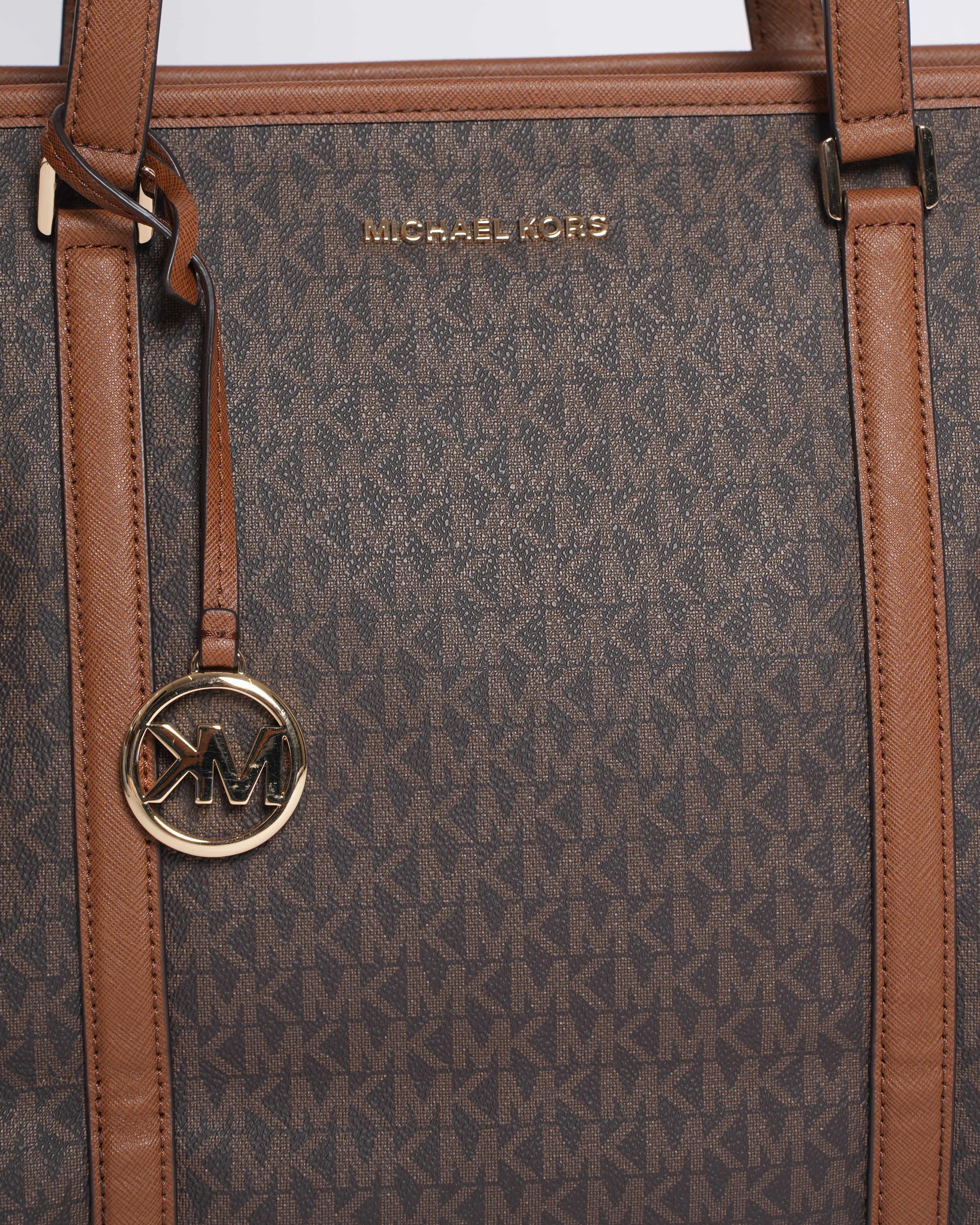 Michael Kors Monogram Tote Bag in Brown
