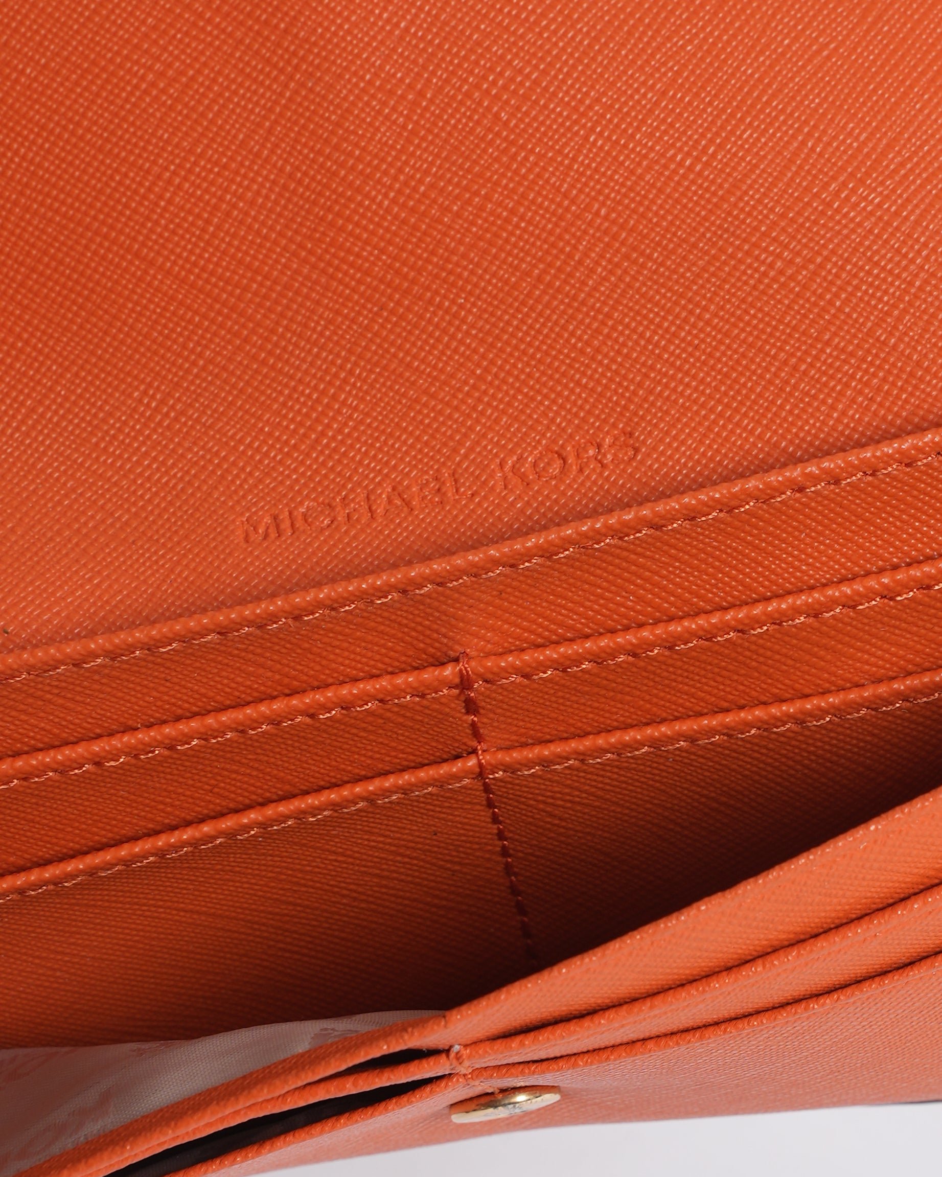 MK Long Wallet in Orange