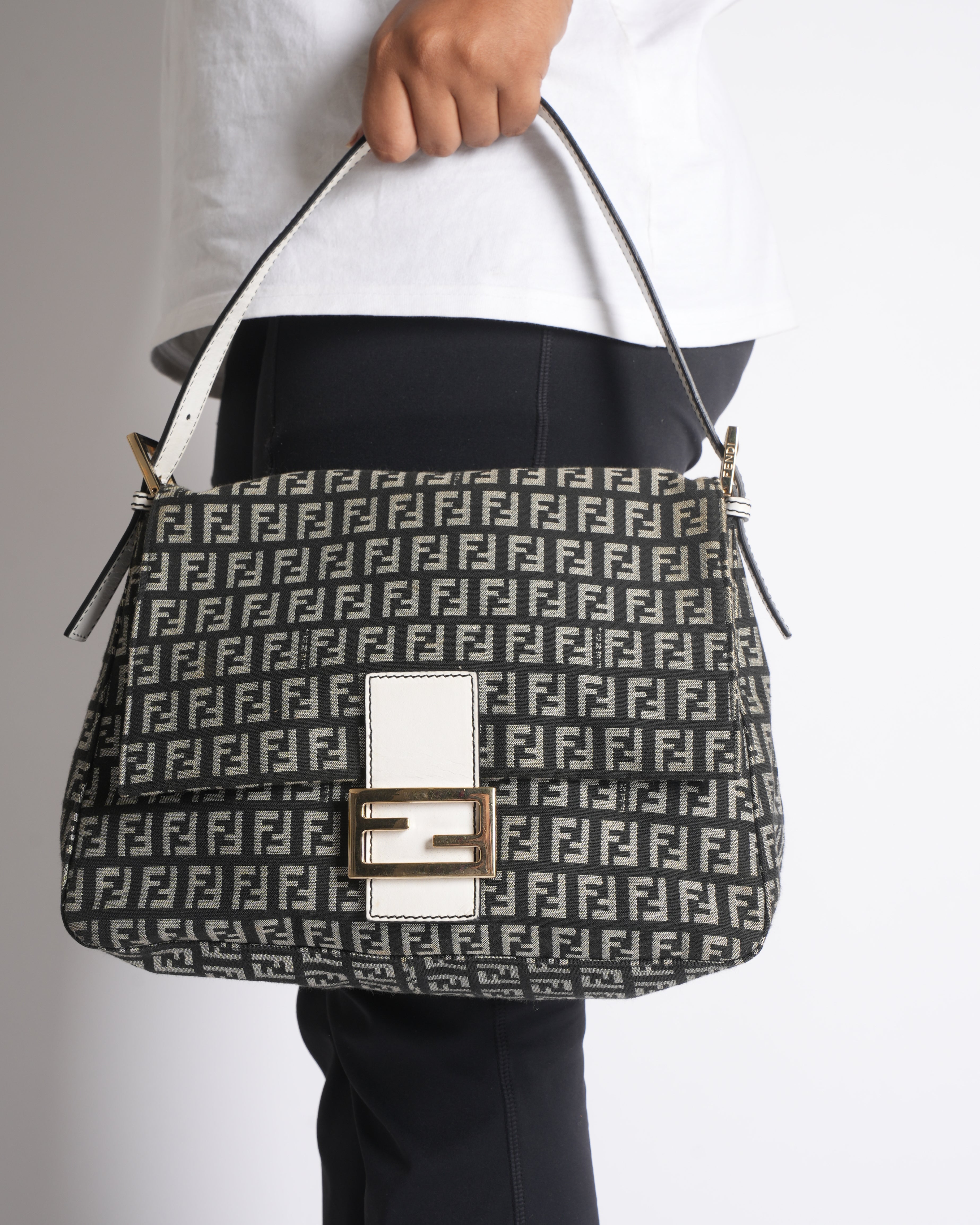 Fendi Zucchino Canvas Mini Bag