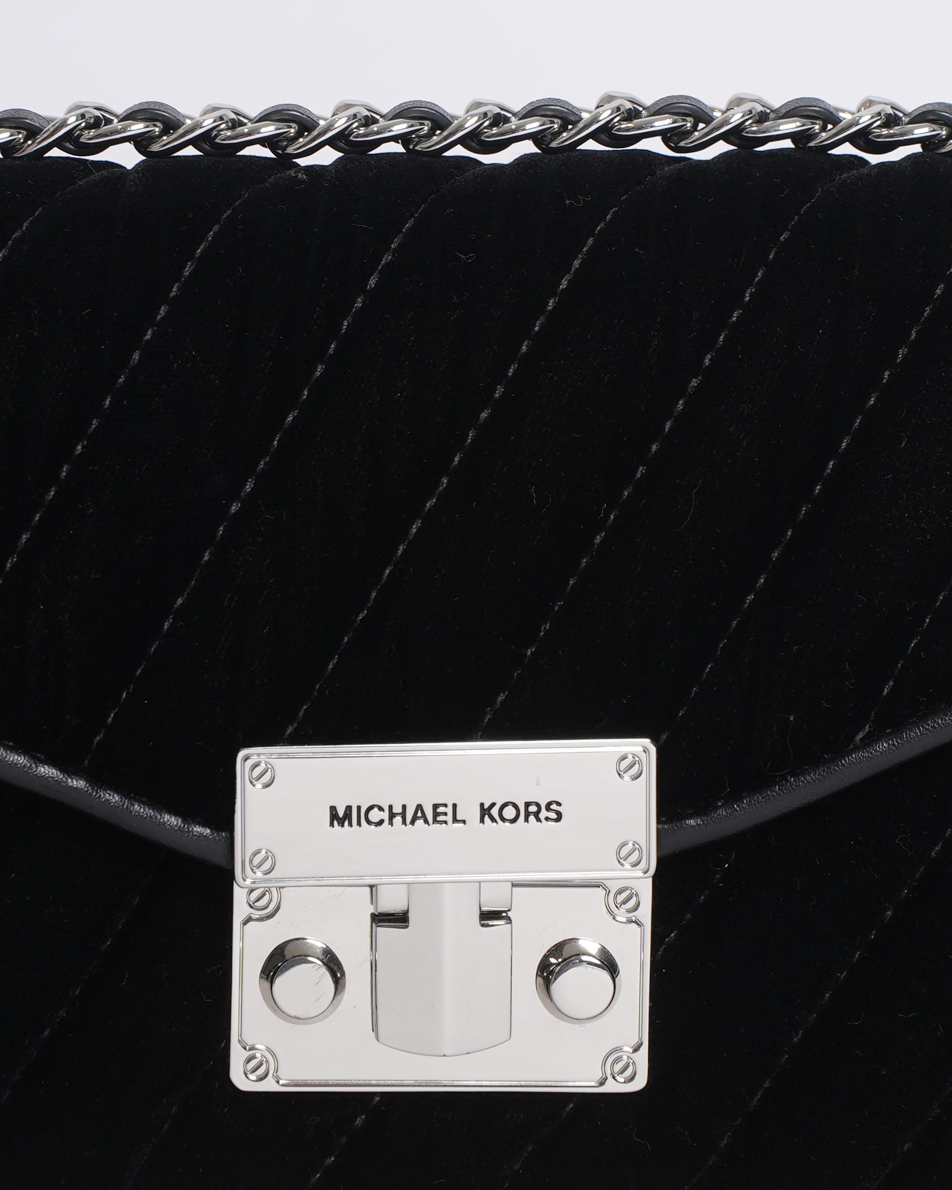Michael Kors Velvet Crossbody Bag in Black