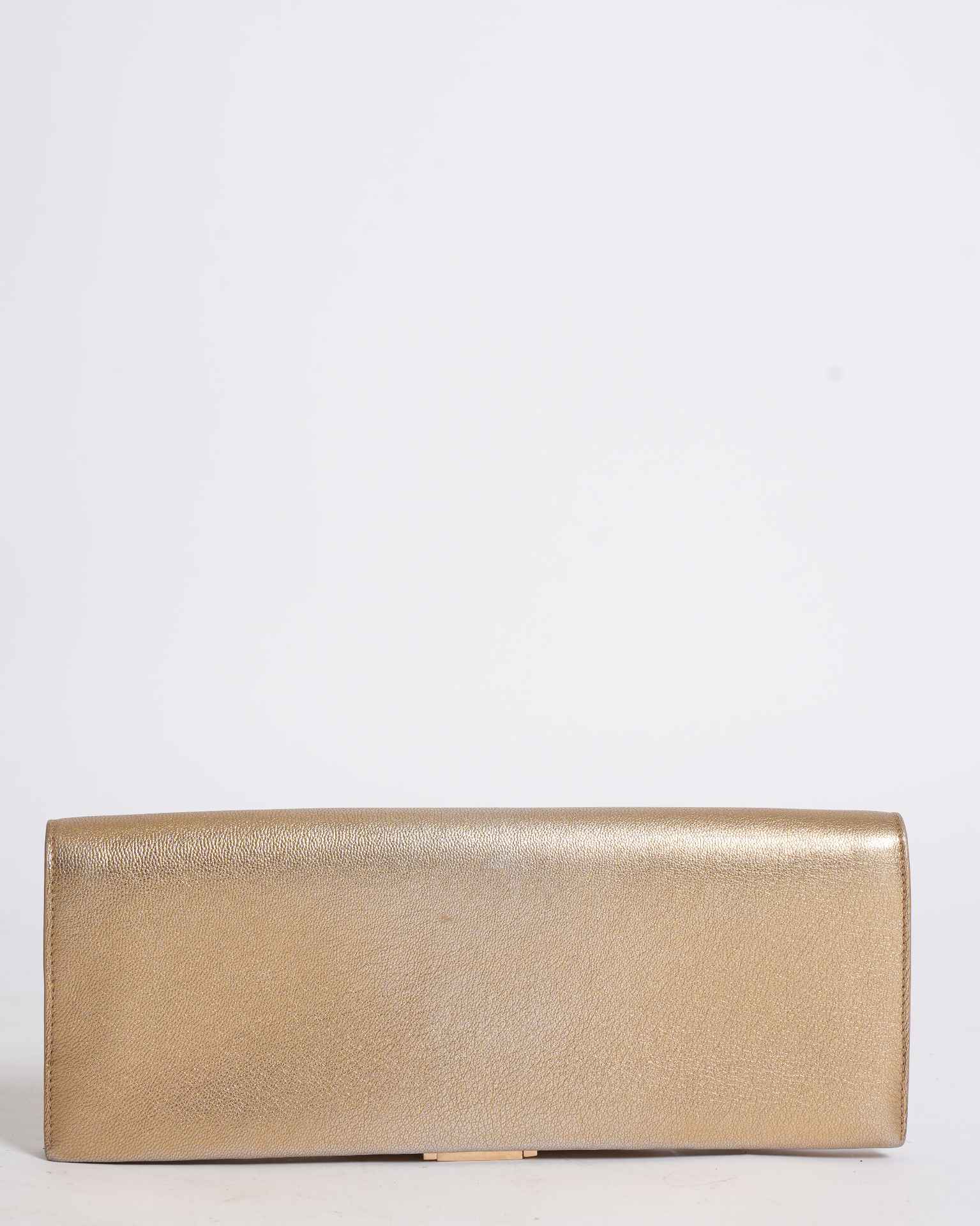 Salvatore Ferragamo Clutch In Gold Tone