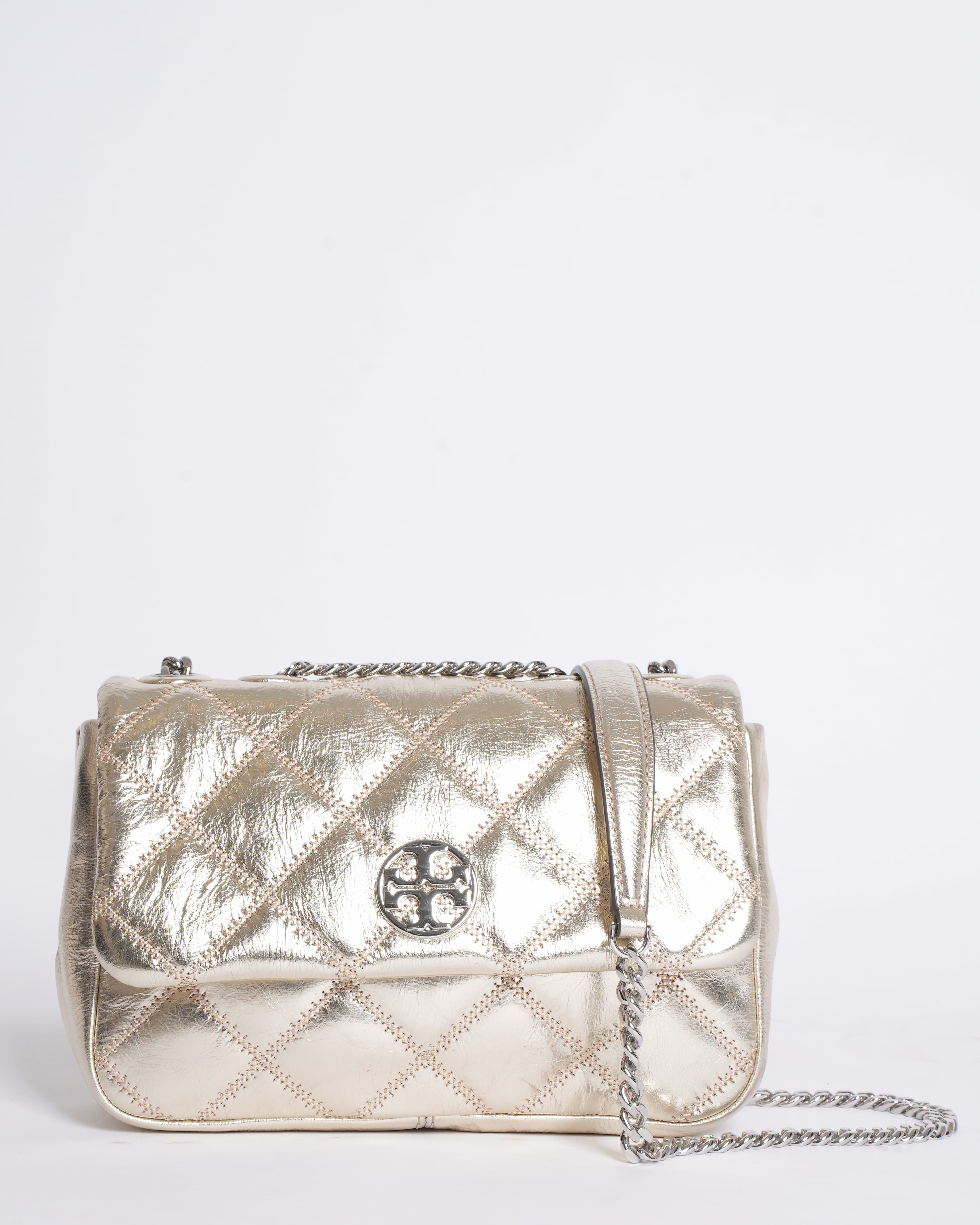 New Tory Burch Willa Quilted Shoulder Bag