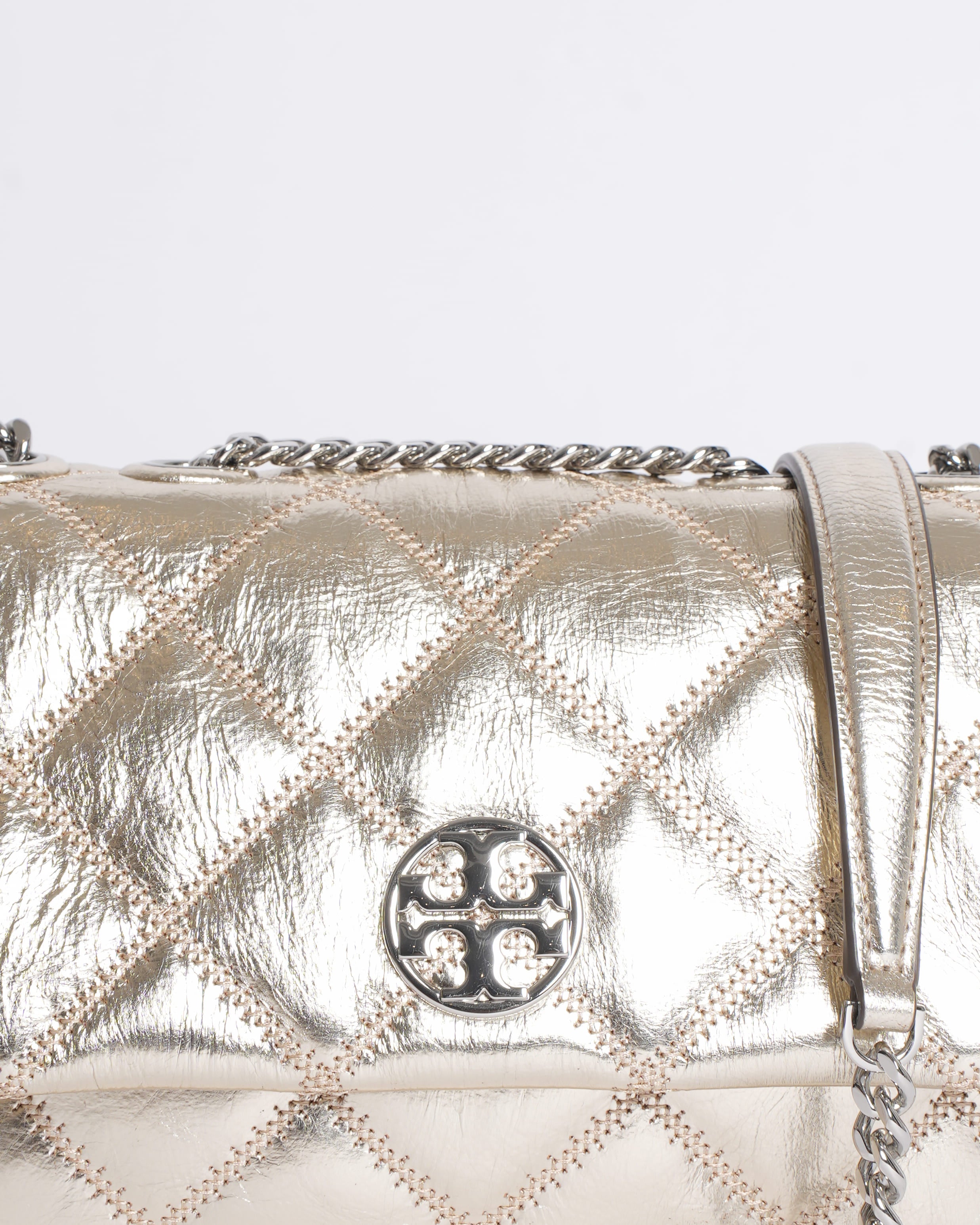 New Tory Burch Willa Quilted Shoulder Bag