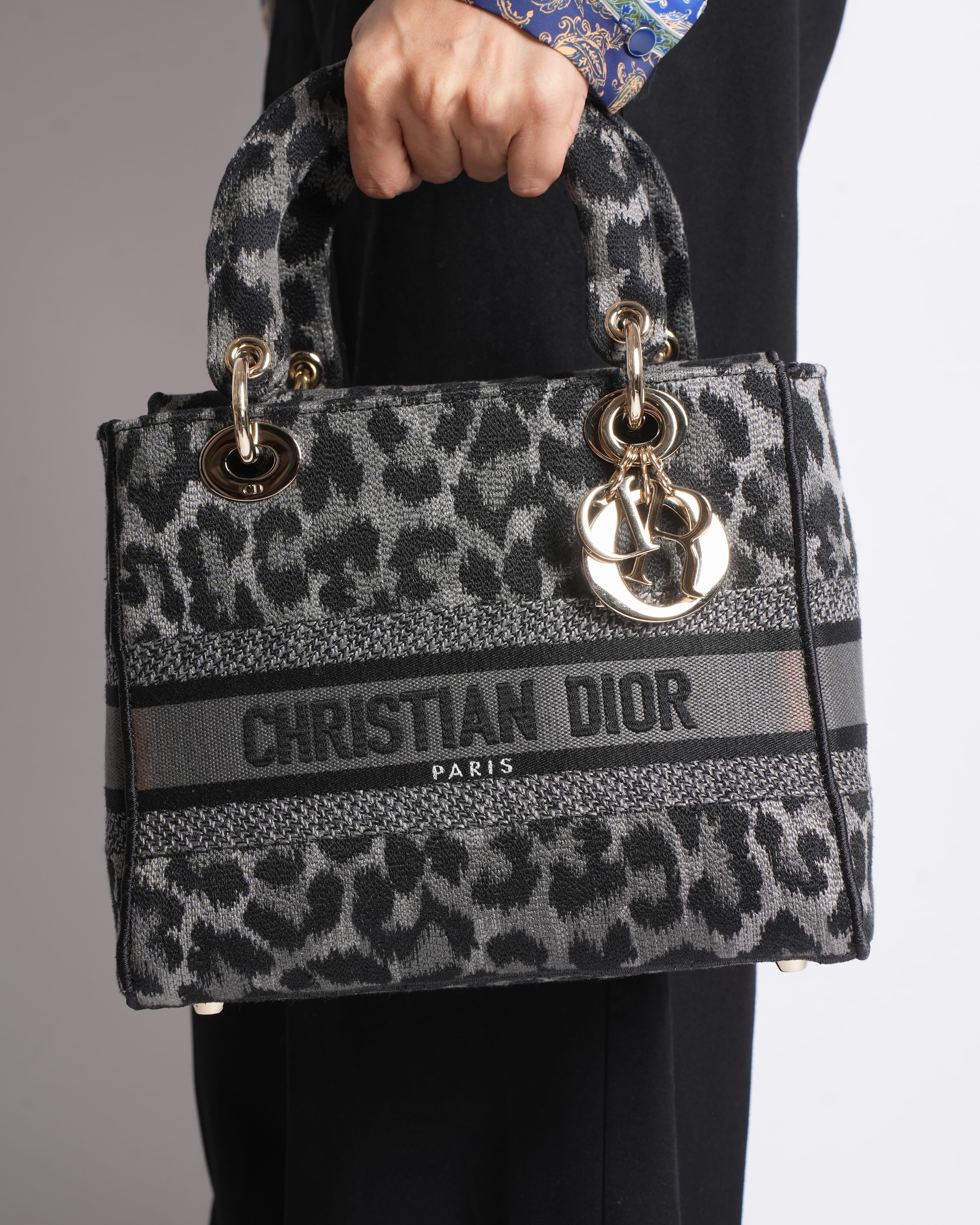 New Christian Dior 2021 Medium Mizza Lady Dior Bag