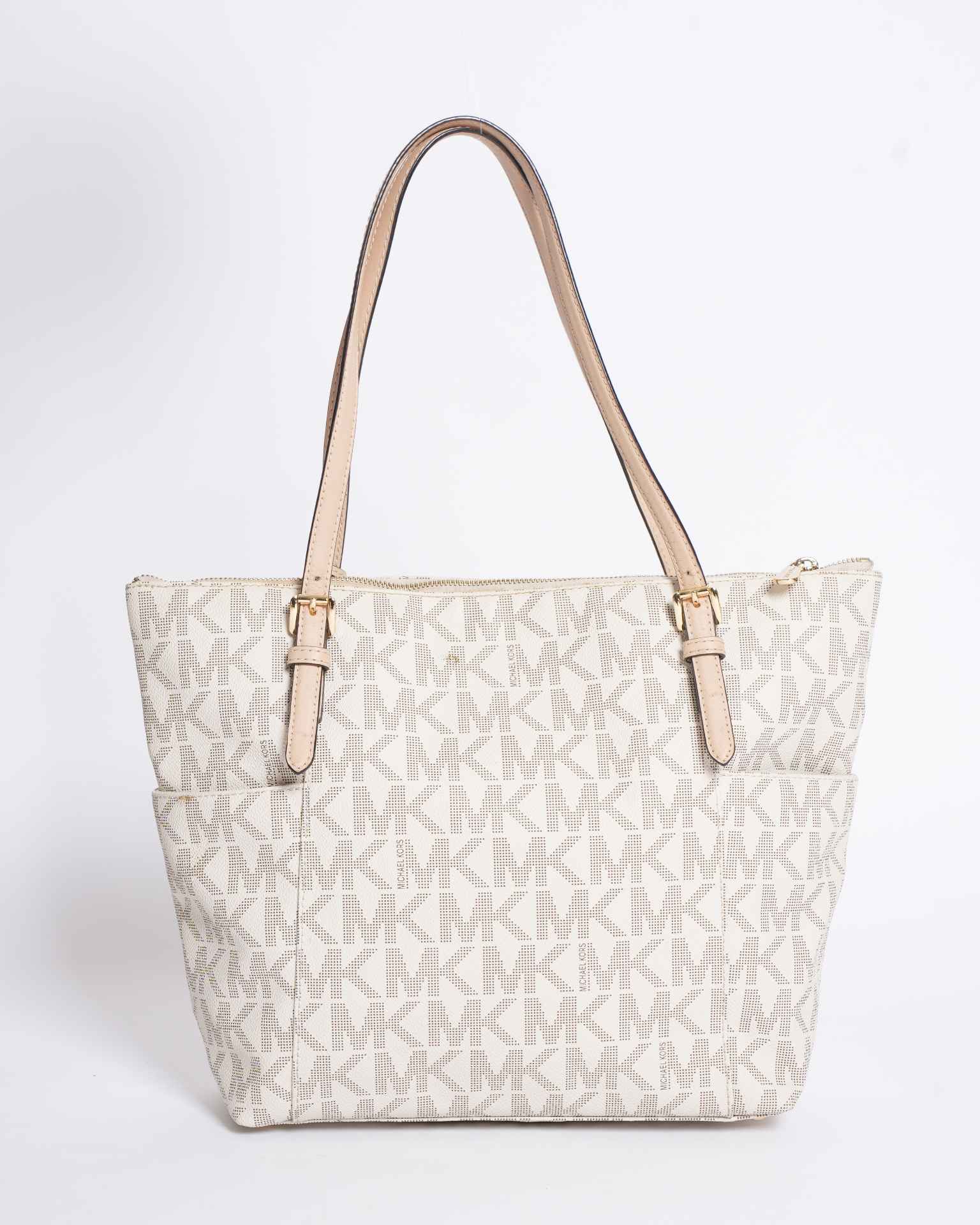 Michael Kors Monogram Tote in white