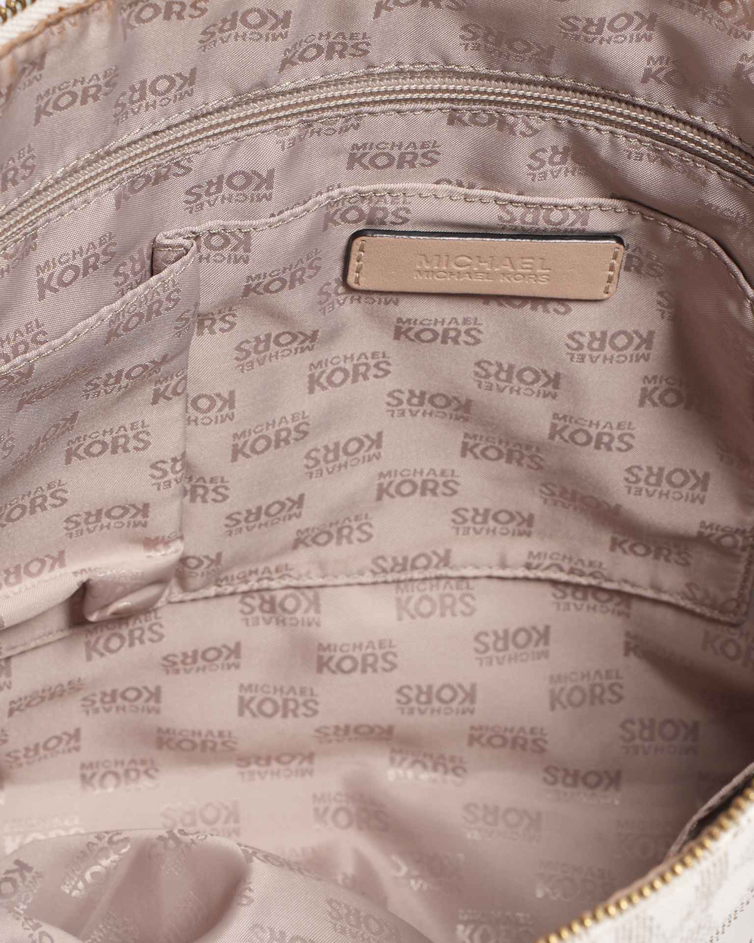 Michael Kors Monogram Tote in white