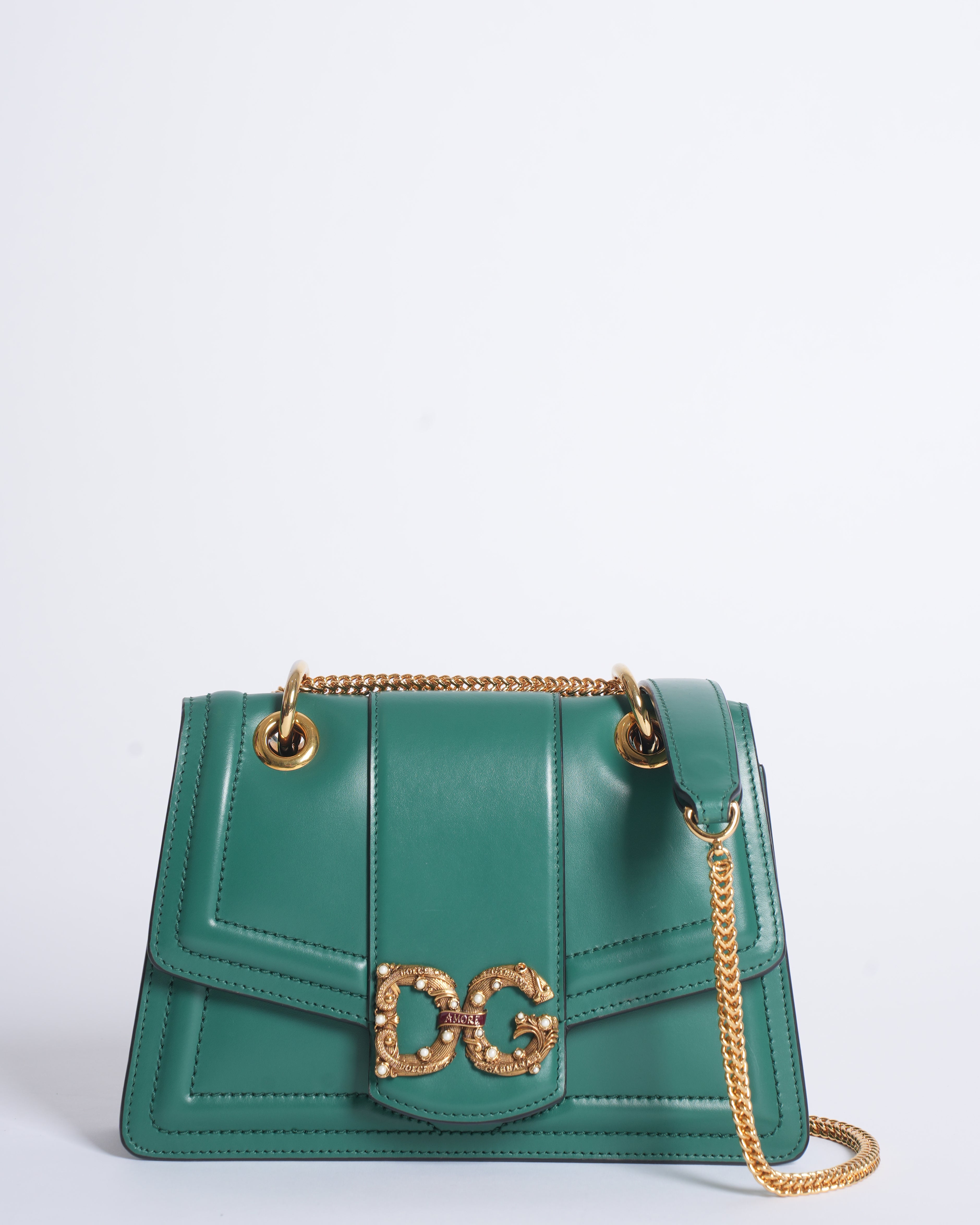 New Dolce & Gabbana Small Amore Calfskin Bag