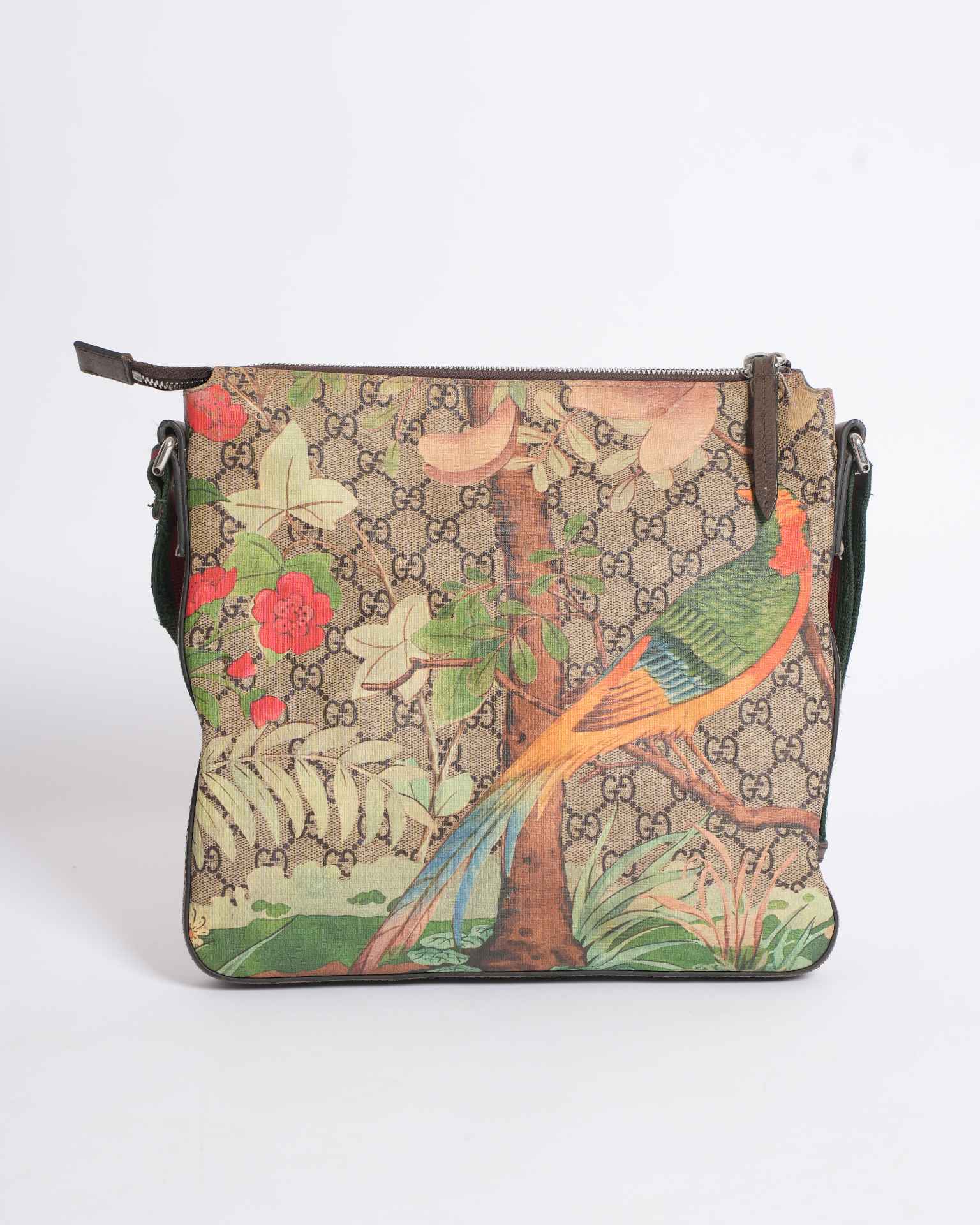 Gucci Tian Print GG Supreme Canvas Messenger Bag
