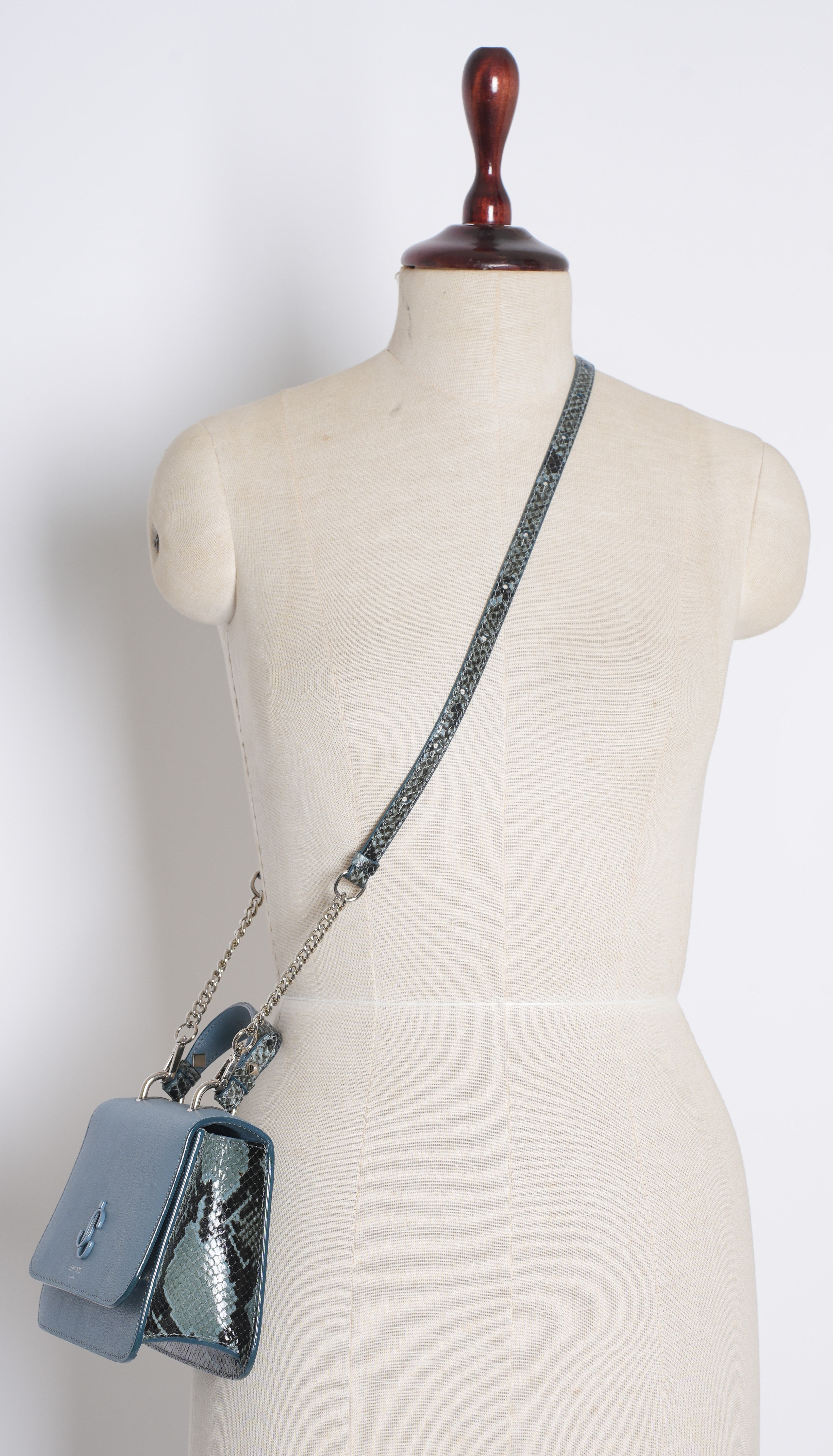 Jimmy Choo Relax Snake-Printed Handbag