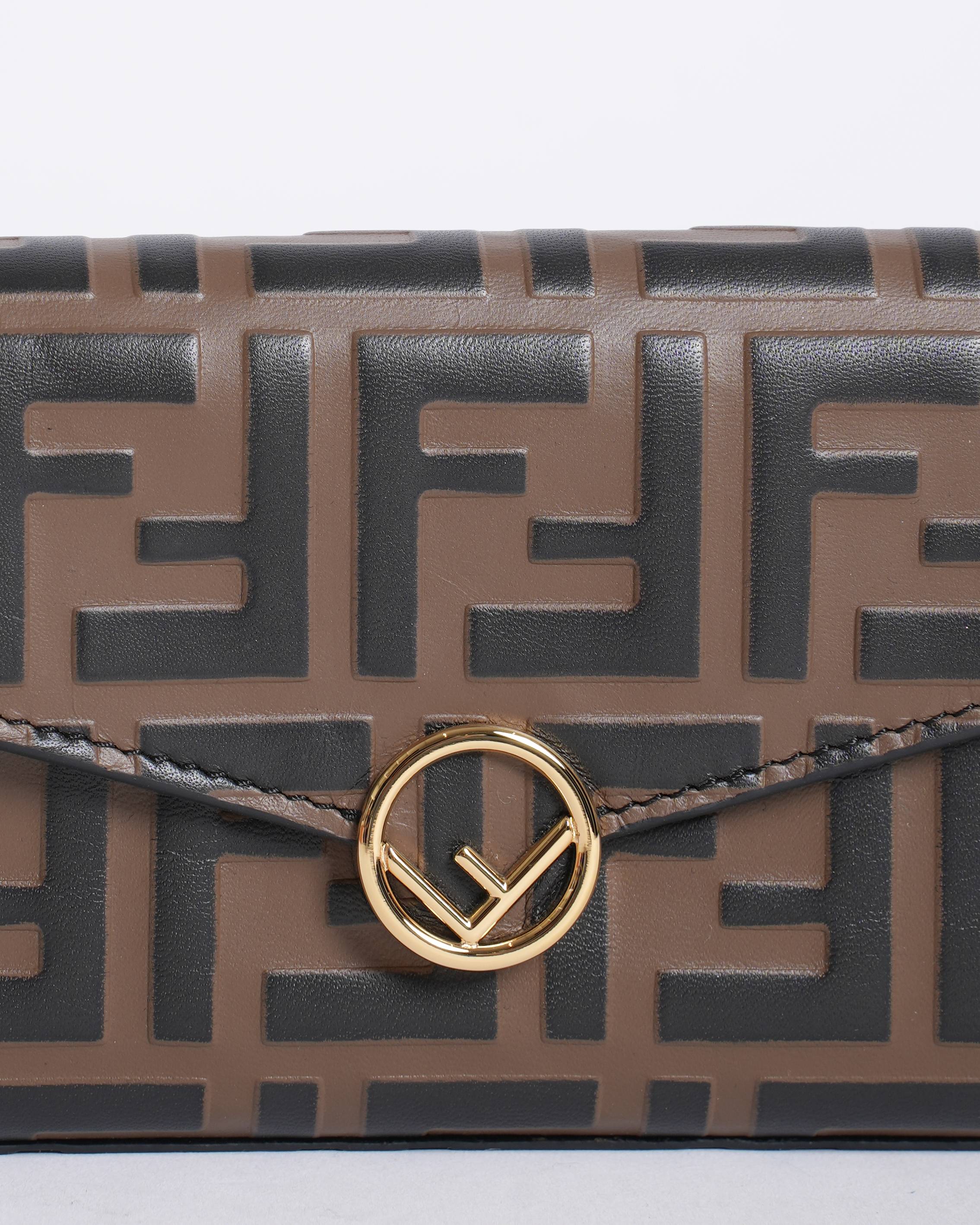 New Fendi Brown leather wallet