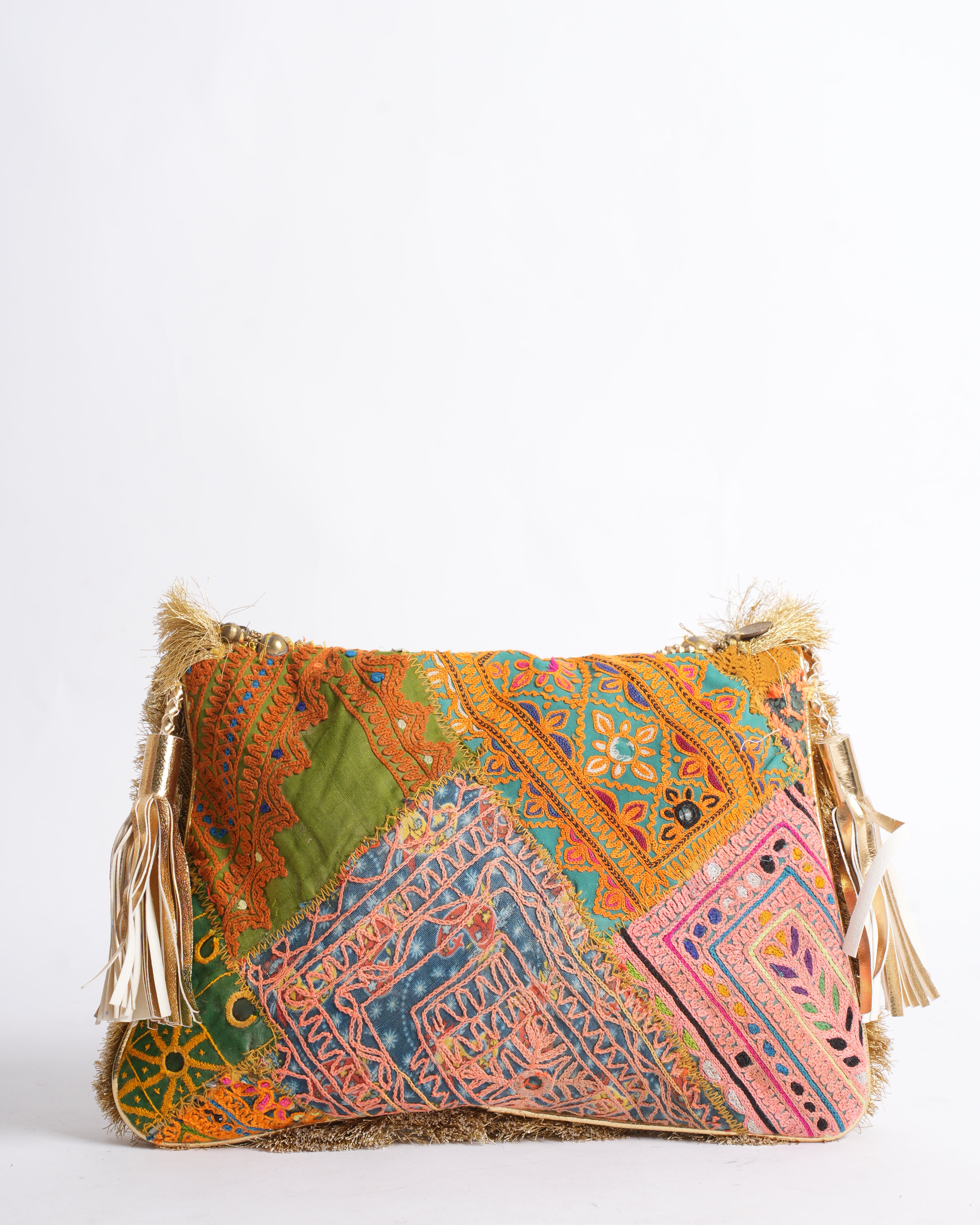 Vipul Shah Bags Gold Banjara Clutch