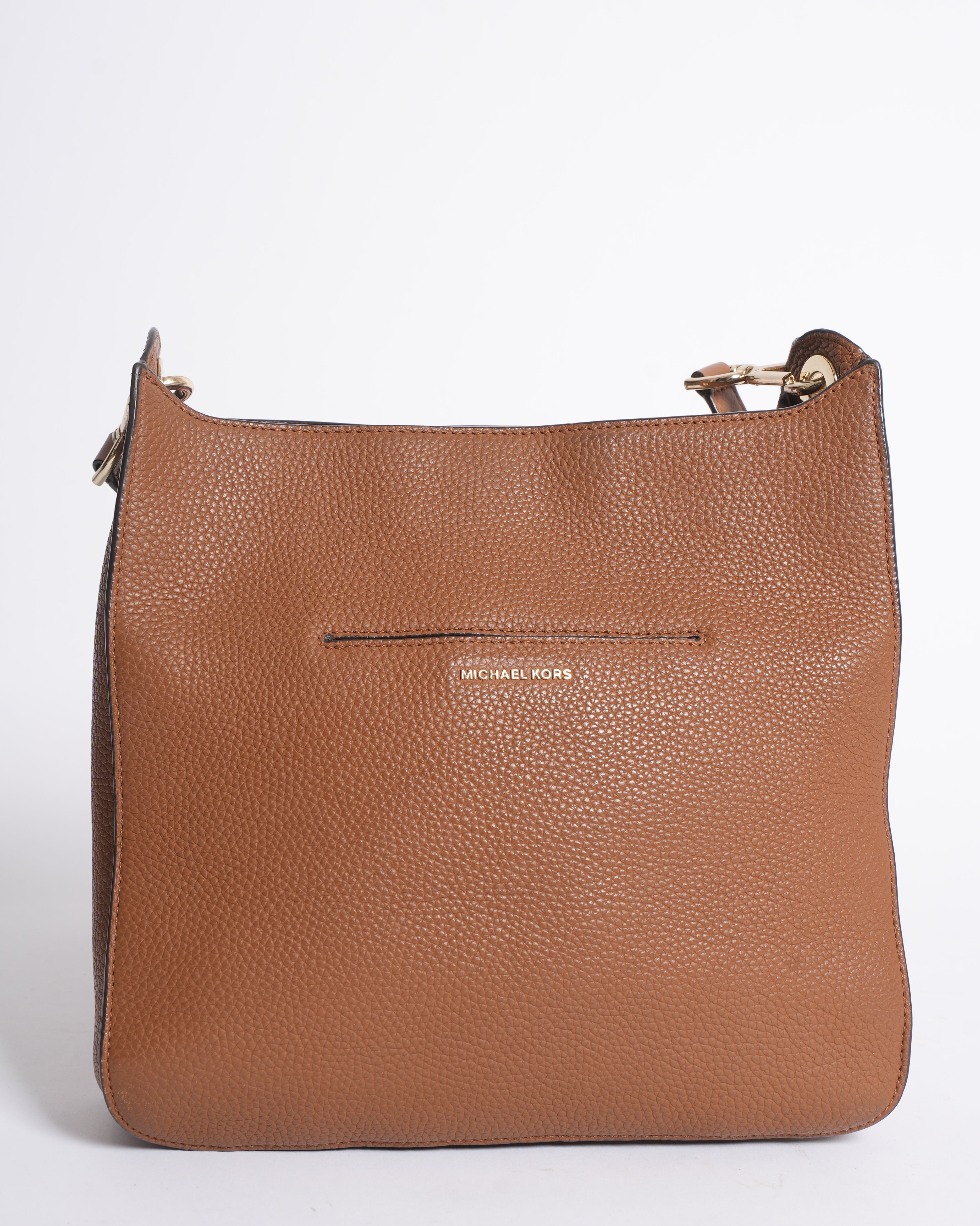 MK Sullivan Pebbeled Crossbody Bag In Brown