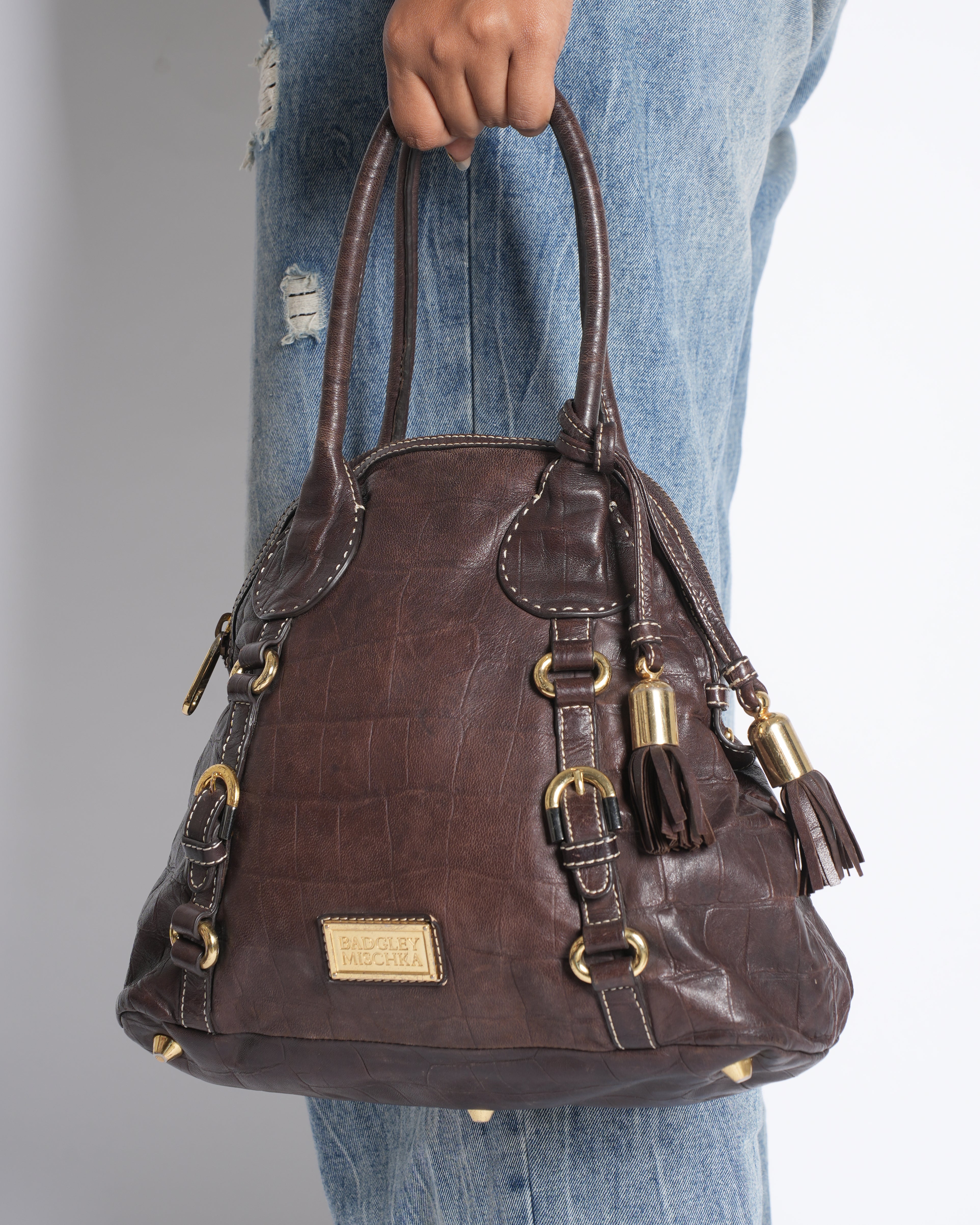Badgley Mischka Shoulder Bag In Brown