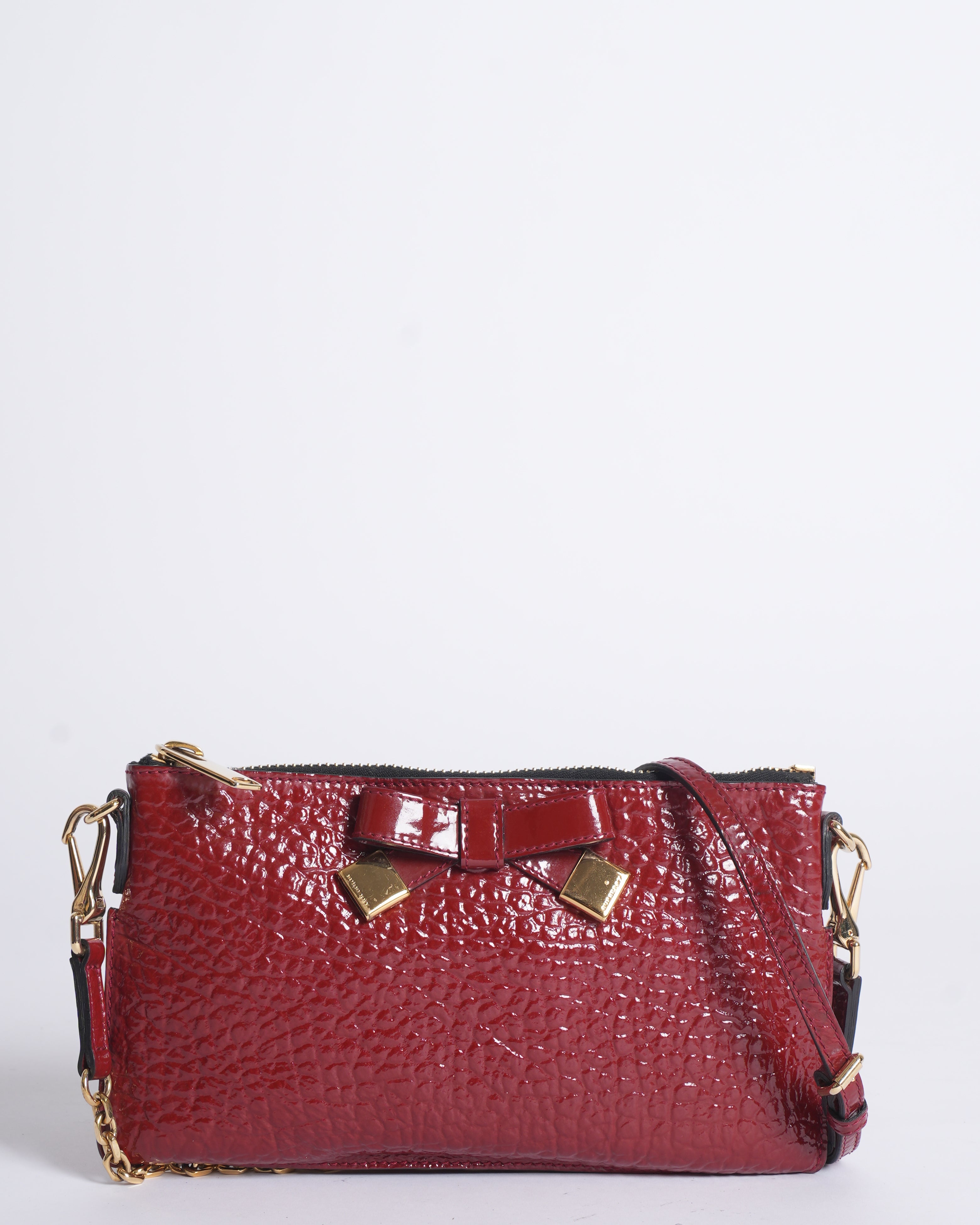 Burberry Pebbled Crossbody Wallet on Chain