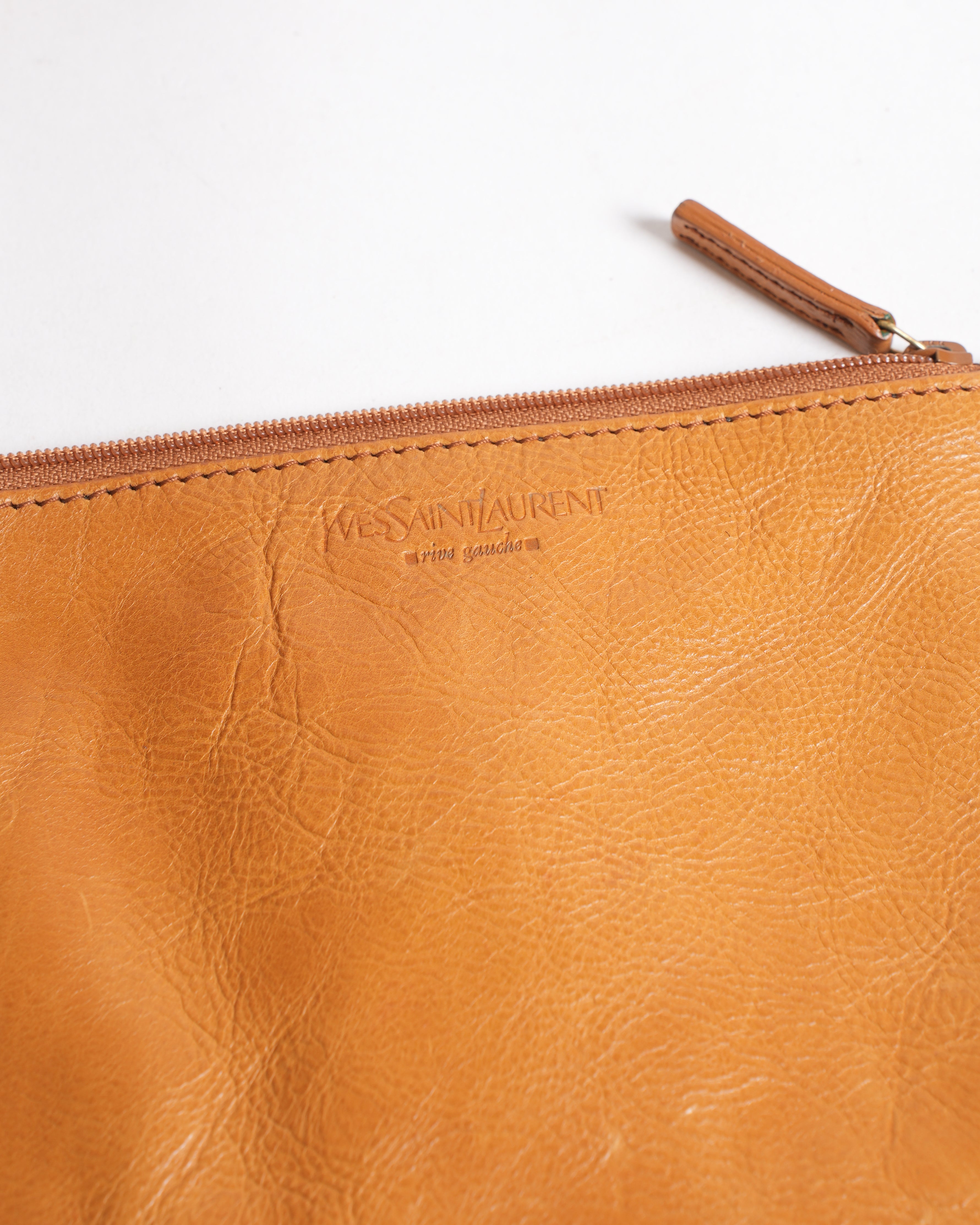 Saint Laurent Mombasa Leather Shoulder Bag with Pouch