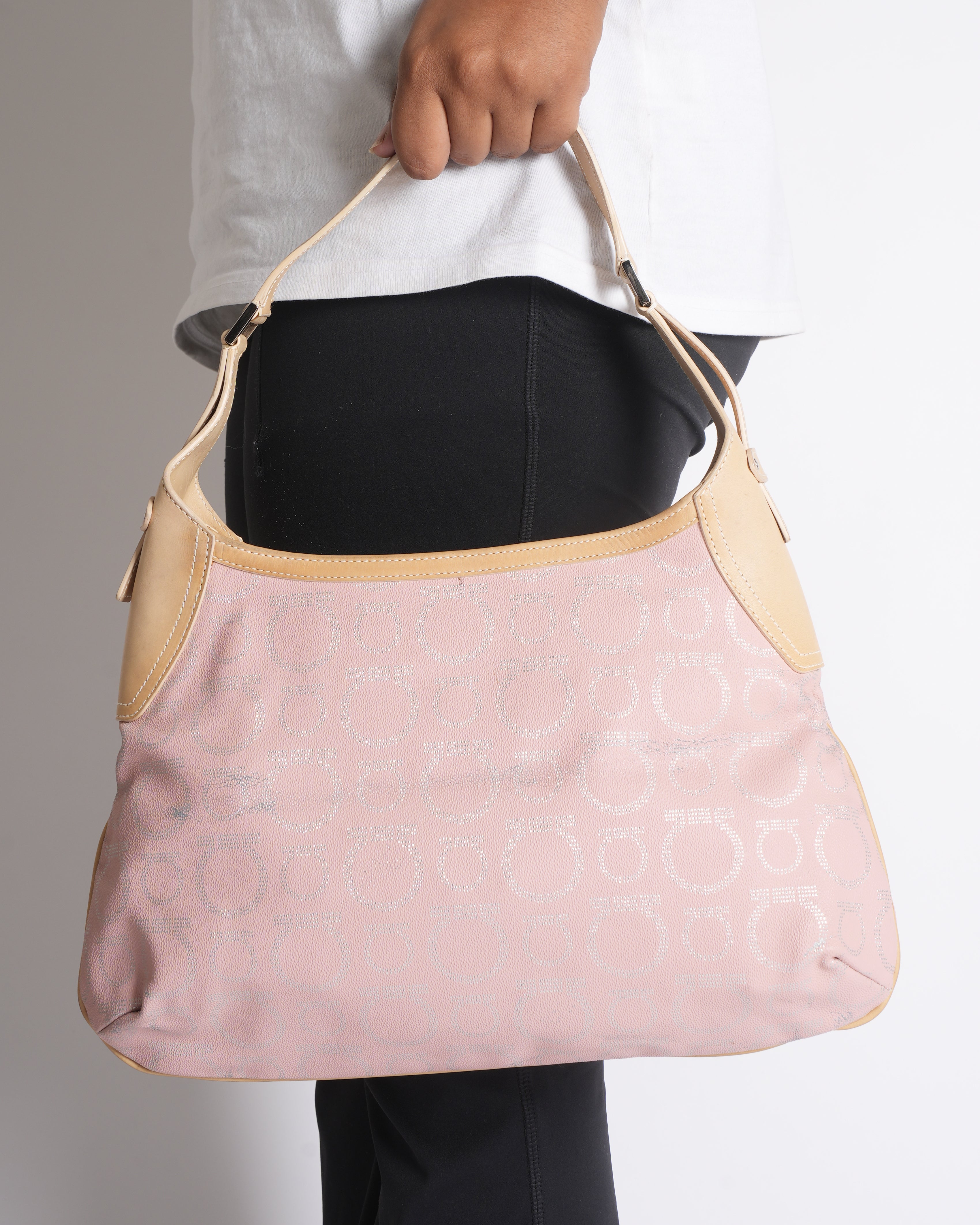 Salvatore ferragamo gancini pink bag