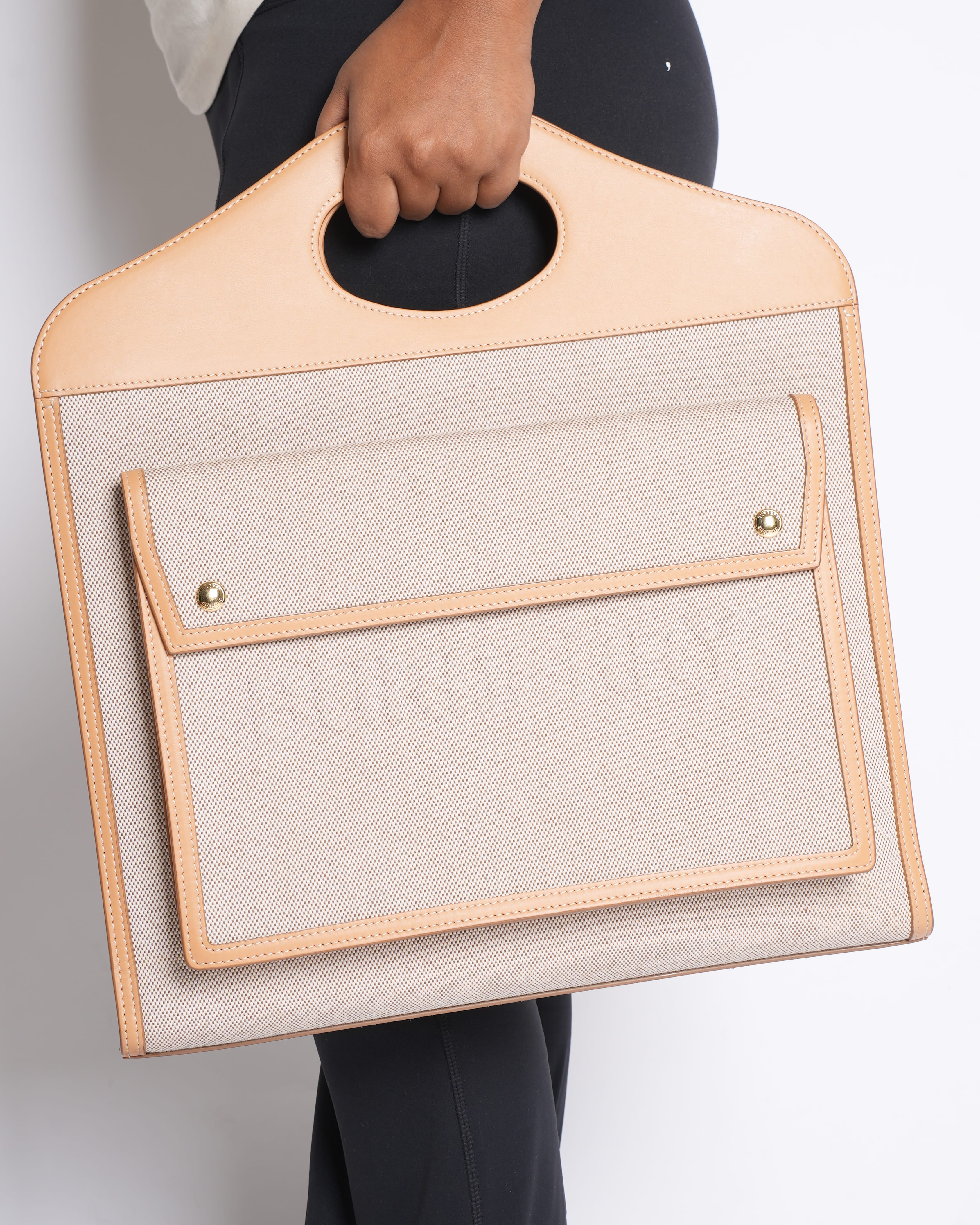 Burberry Canvas Pocket Bag in Brown